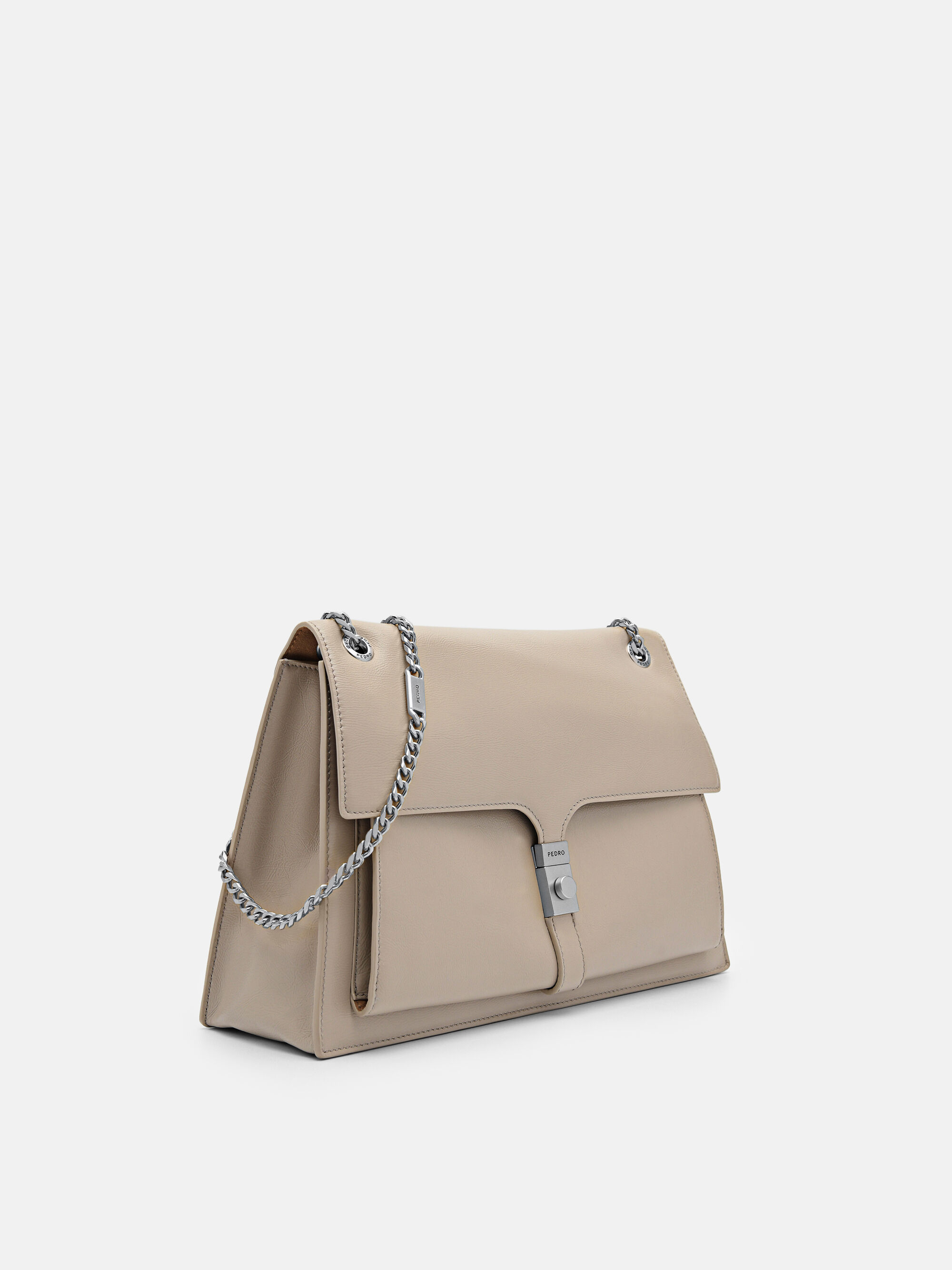 PEDRO Studio Farida Leather Shoulder Bag, Taupe, hi-res