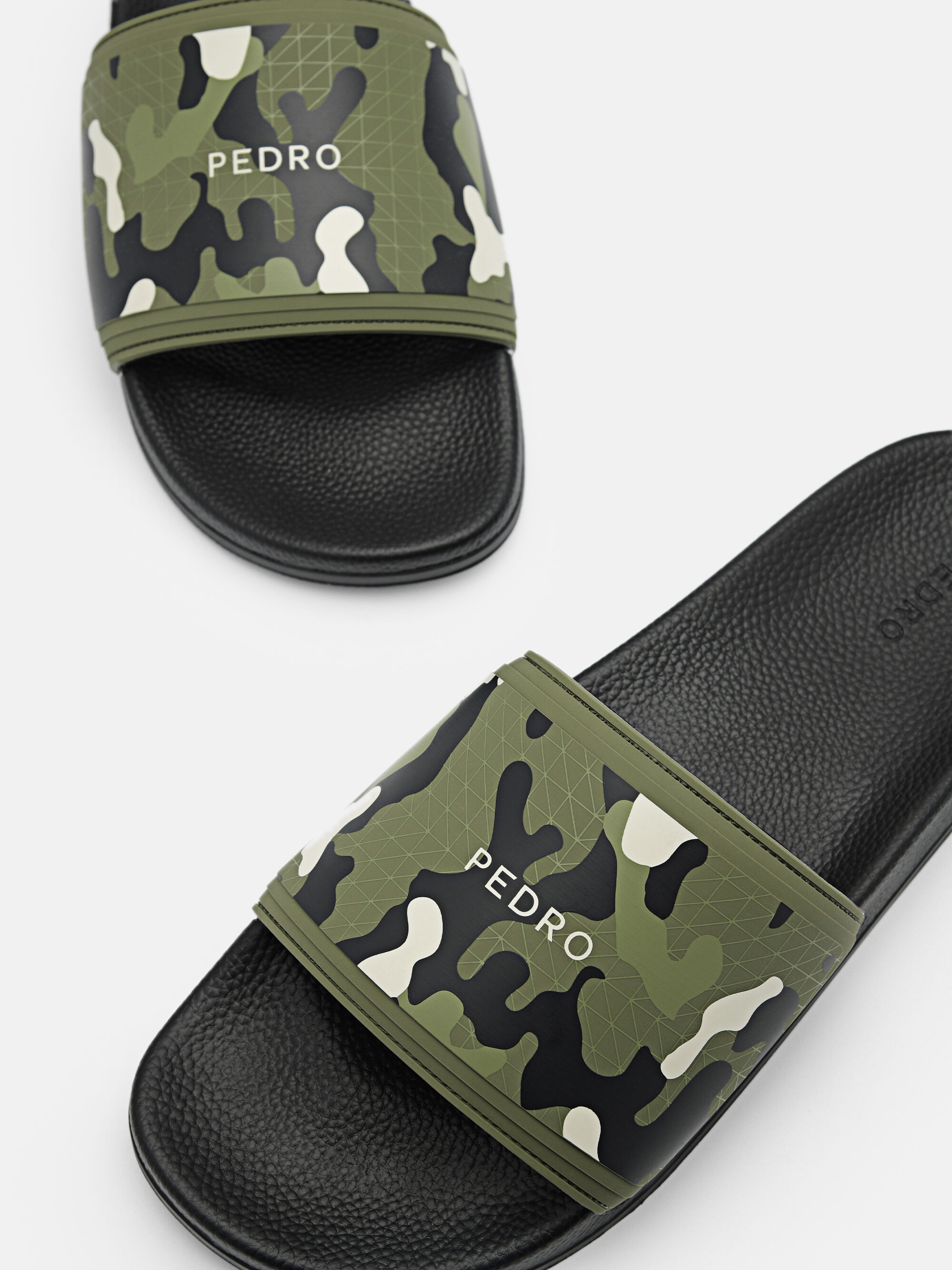 Billie Rubber Slides, Olive, hi-res