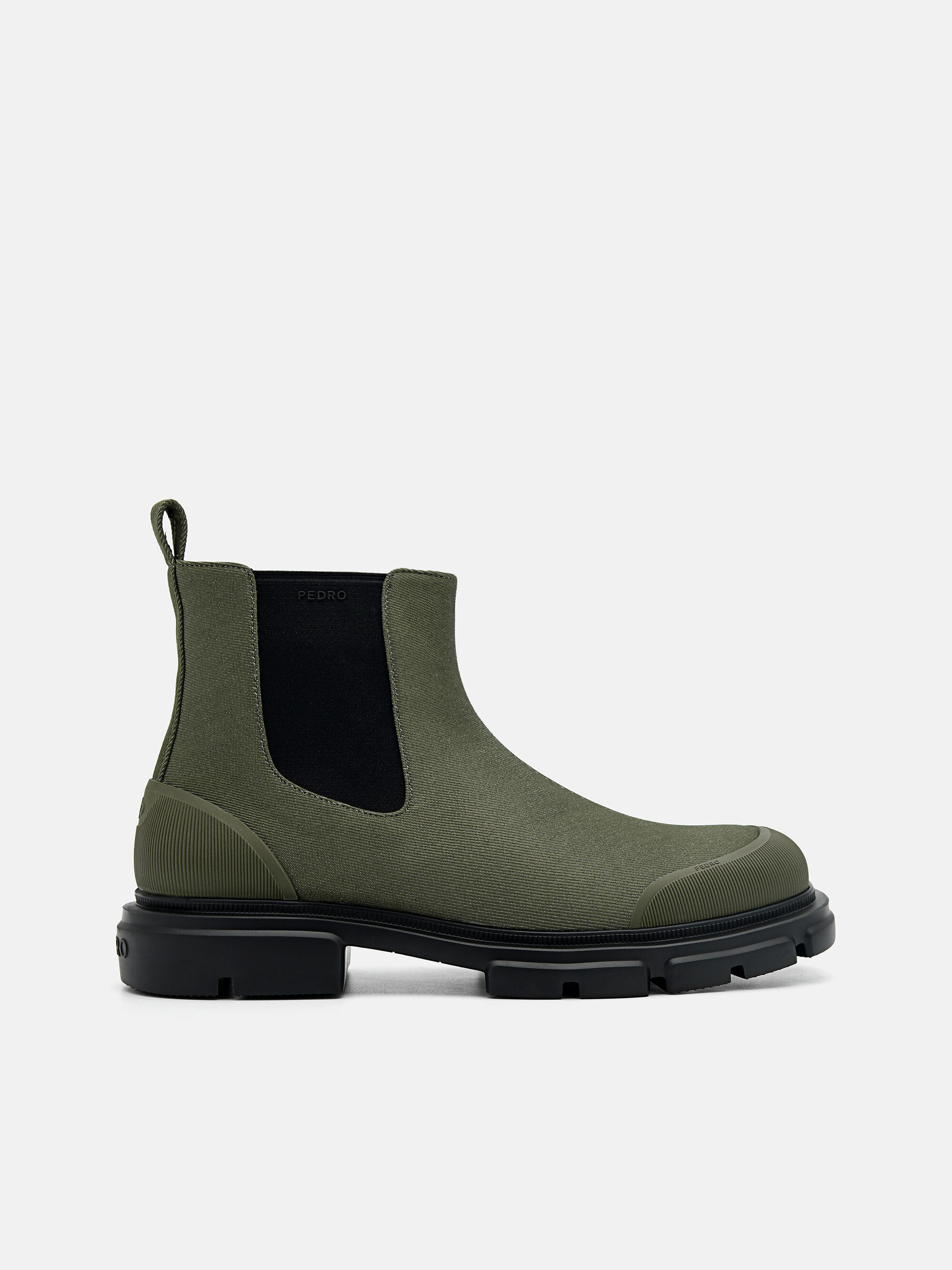 Ellis Leather Chelsea Boots, Military Green, hi-res