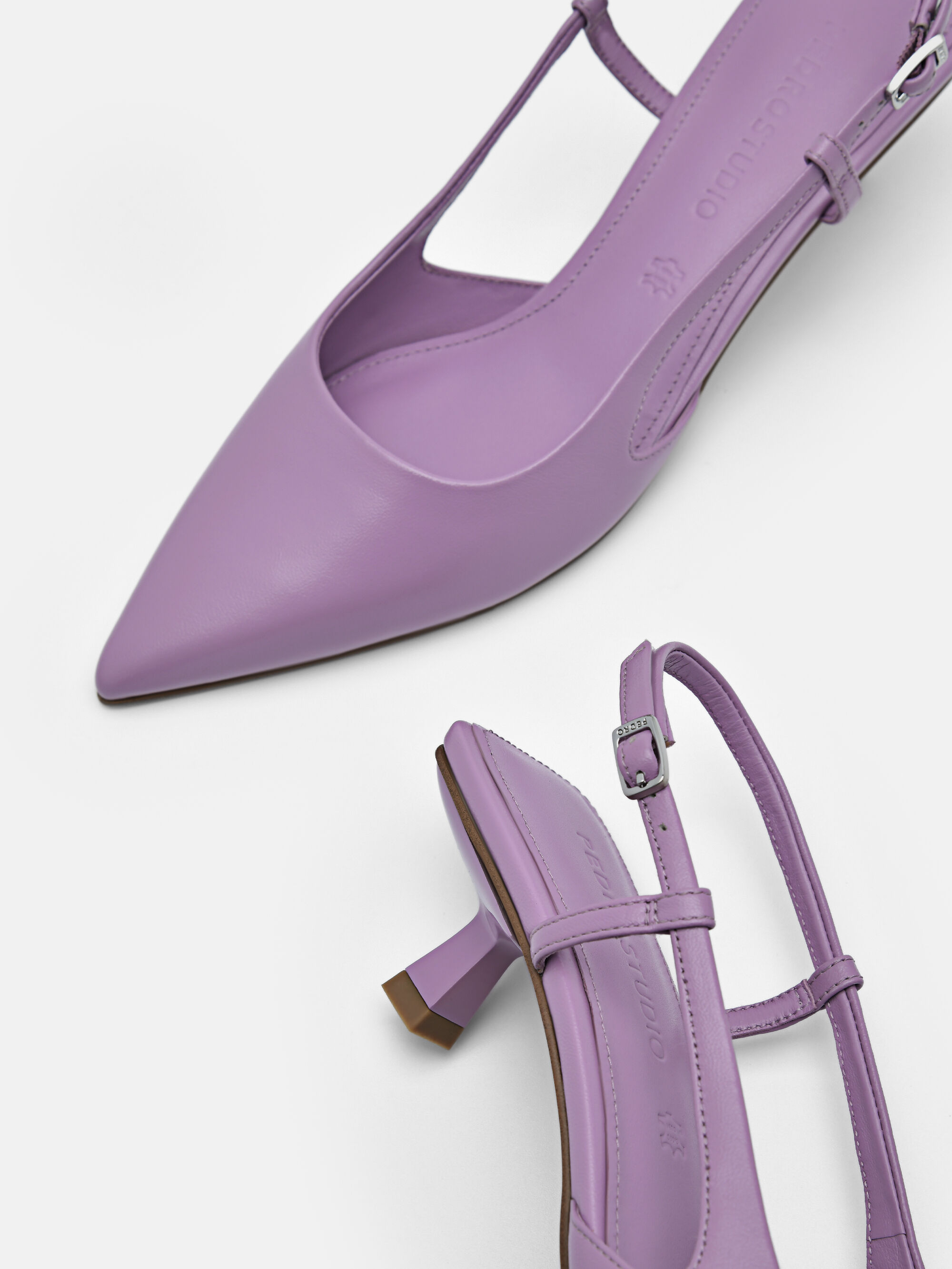 PEDRO Studio Loral Leather Pumps, Purple, hi-res