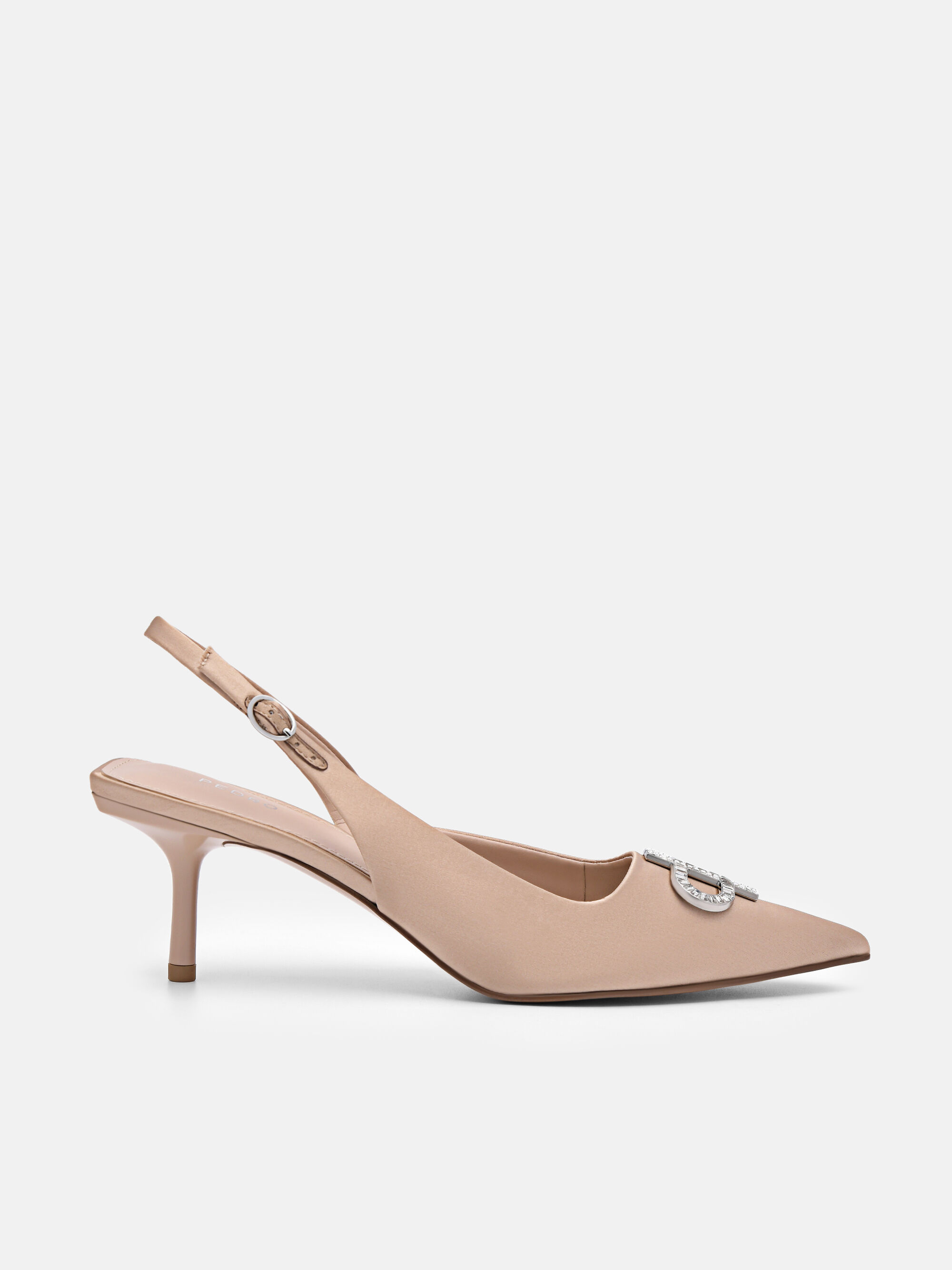 PEDRO Icon Satin Pumps, Nude, hi-res