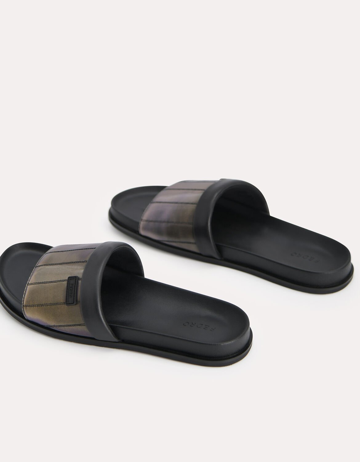 Iridescent Padded Slides, Multi, hi-res