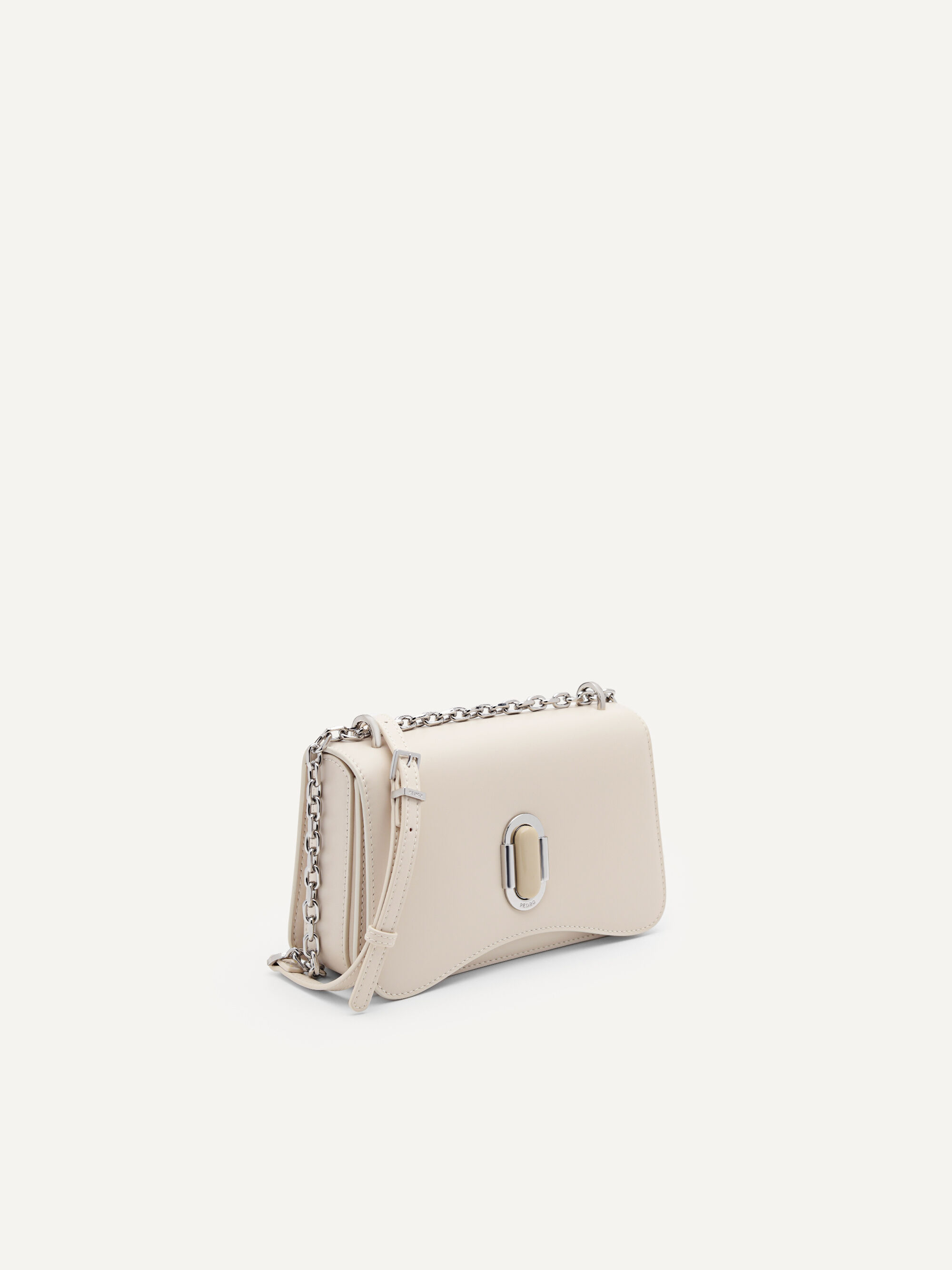 PEDRO Studio Rift Leather Shoulder Bag, Cream, hi-res