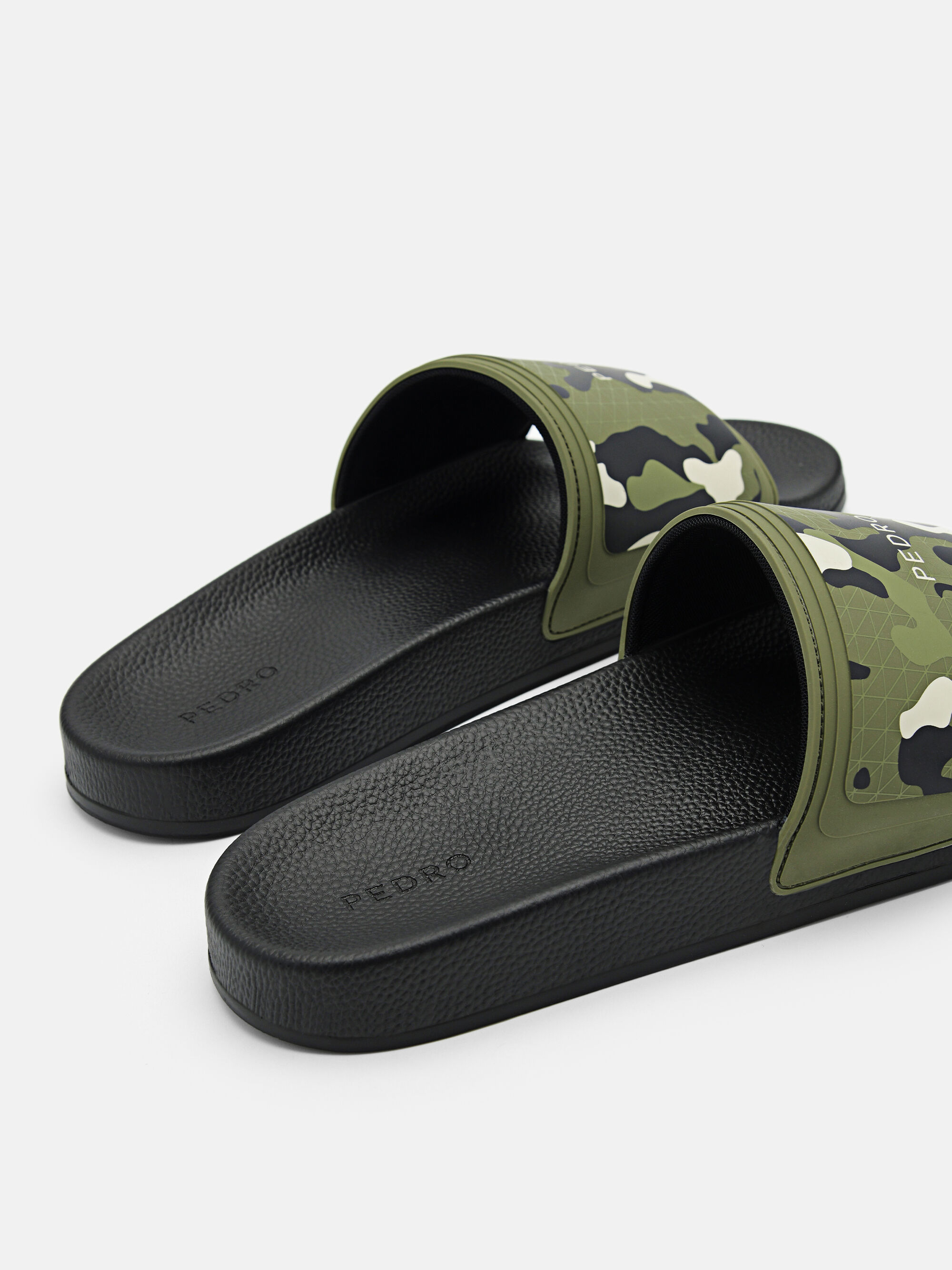 Billie Rubber Slides, Olive, hi-res