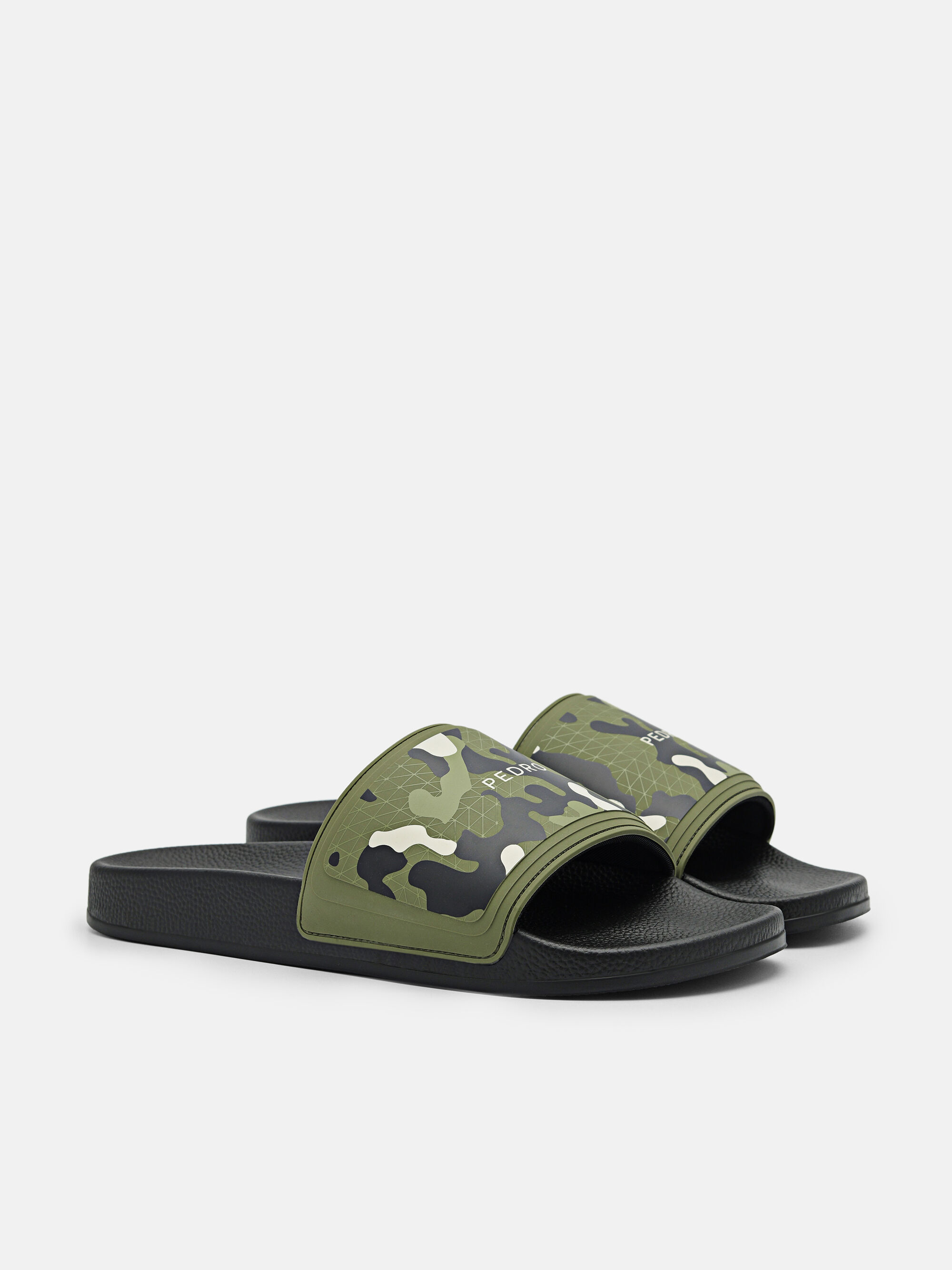 Billie Rubber Slides, Olive, hi-res