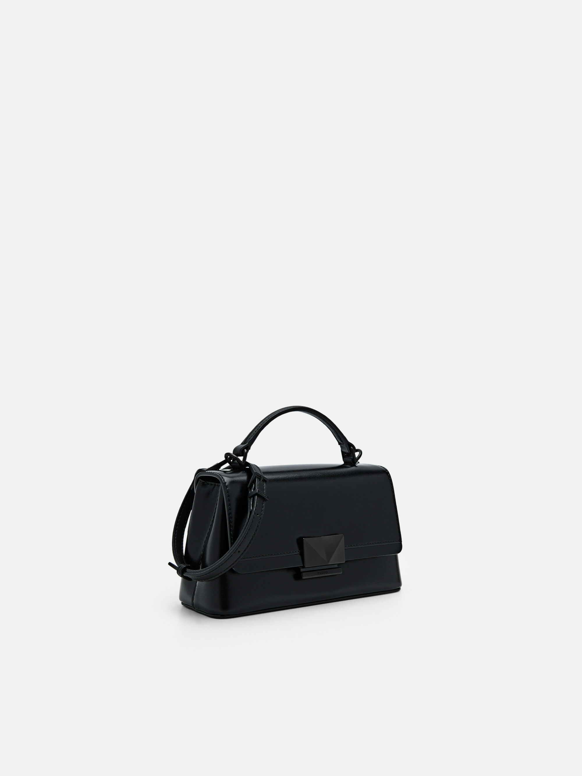 PEDRO Studio Pixel Leather Mini Shoulder Bag, Black, hi-res