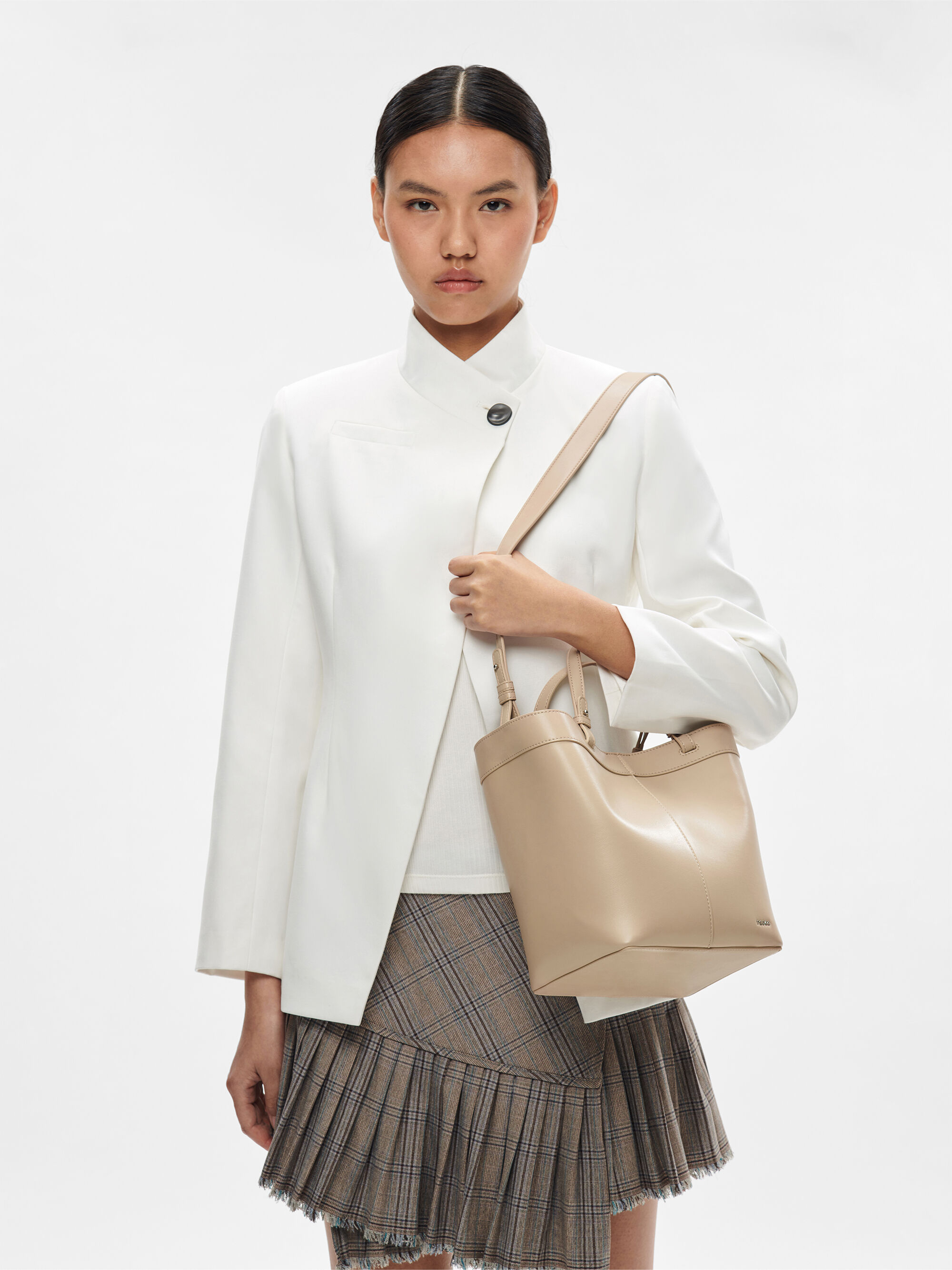 Túi tote chữ nhật Slouchy, Cát, hi-res