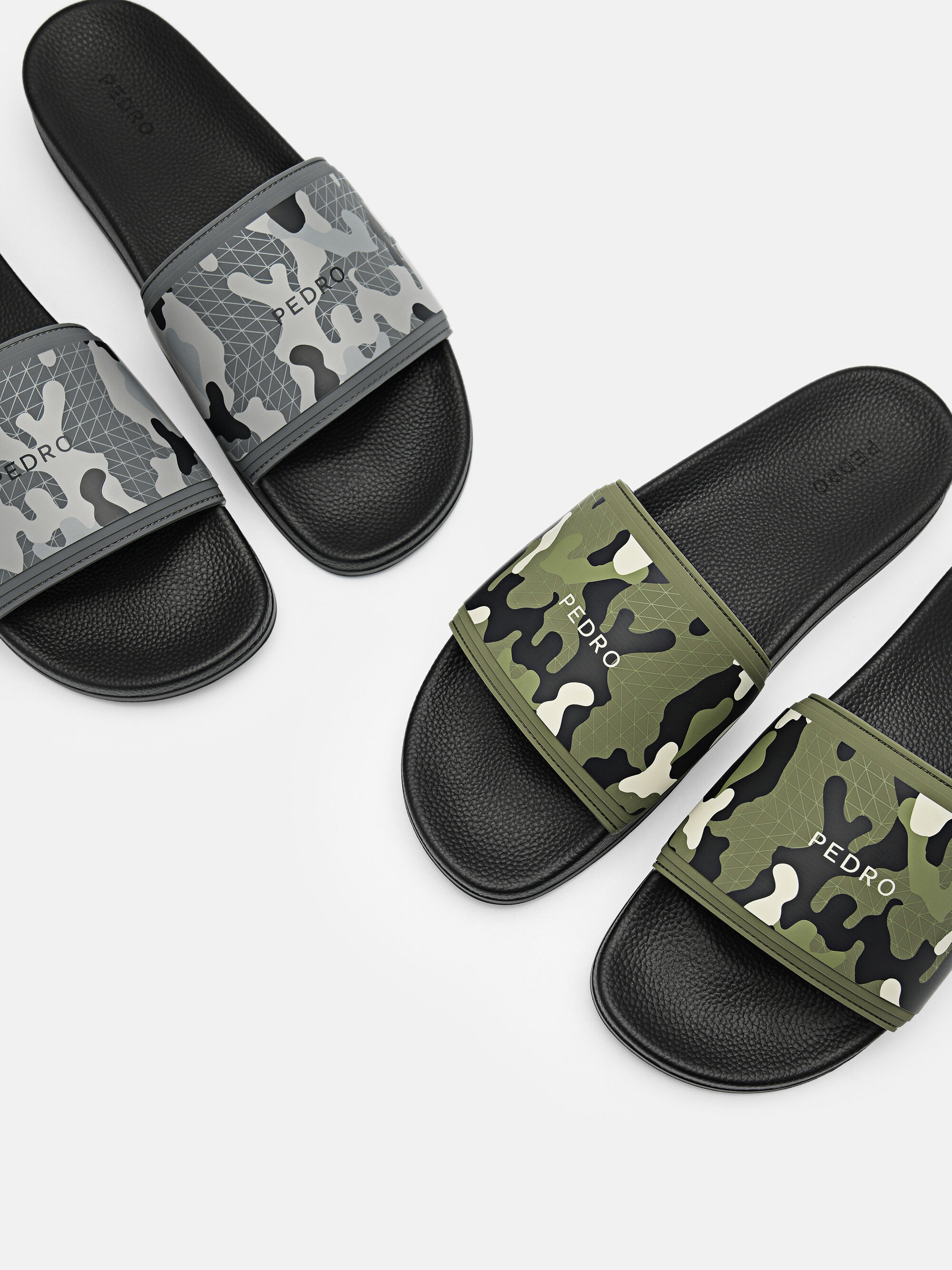 Billie Rubber Slides, Olive, hi-res