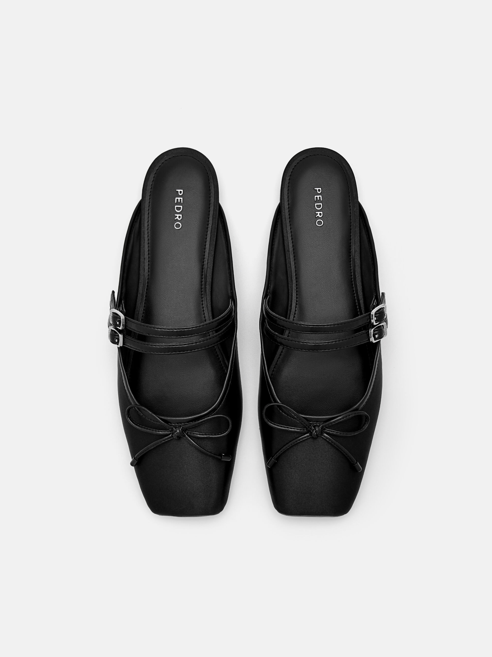 Linea Mary Jane Mules, Black, hi-res