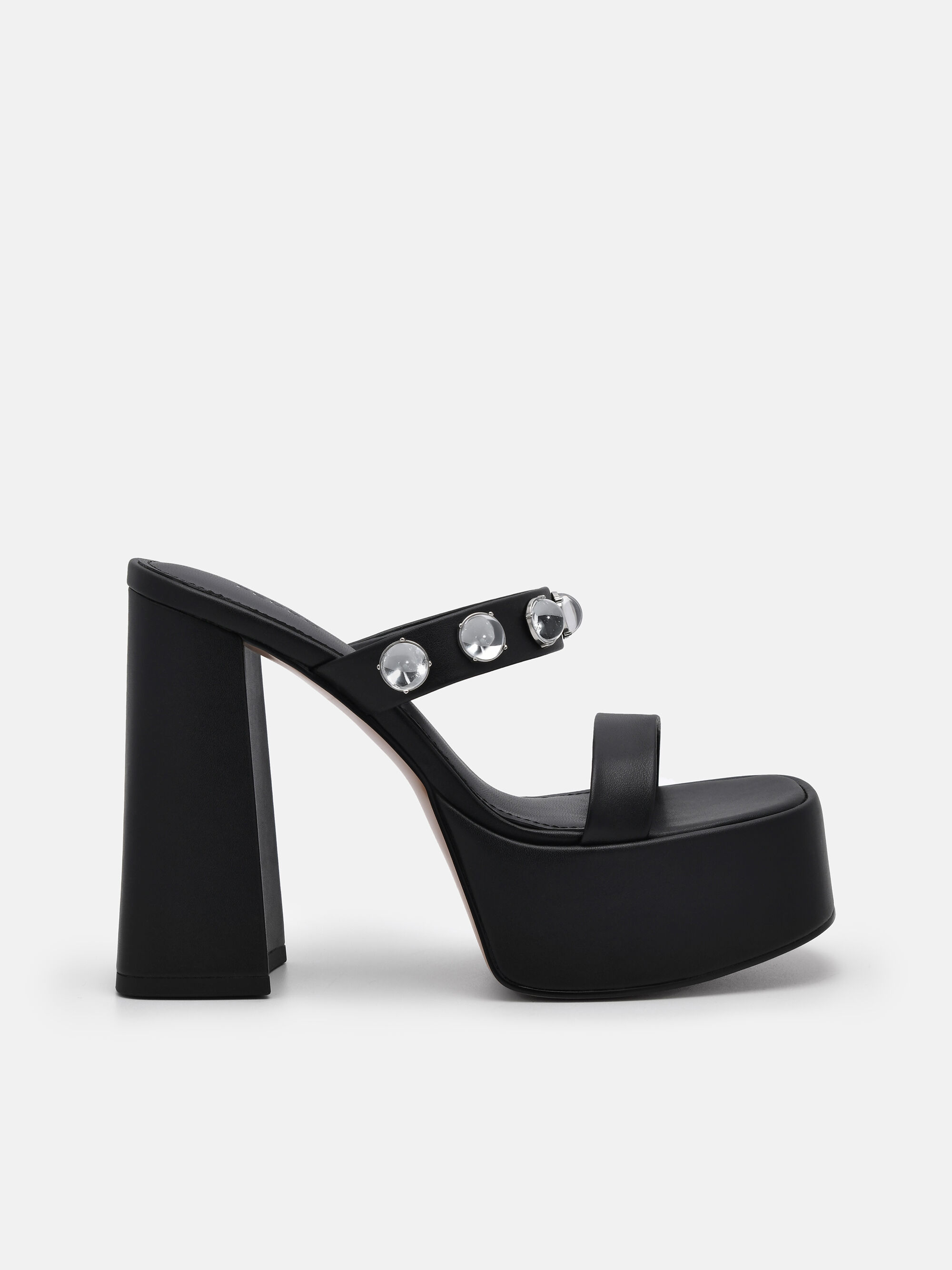 Luma Platform Heel Sandals, Black, hi-res