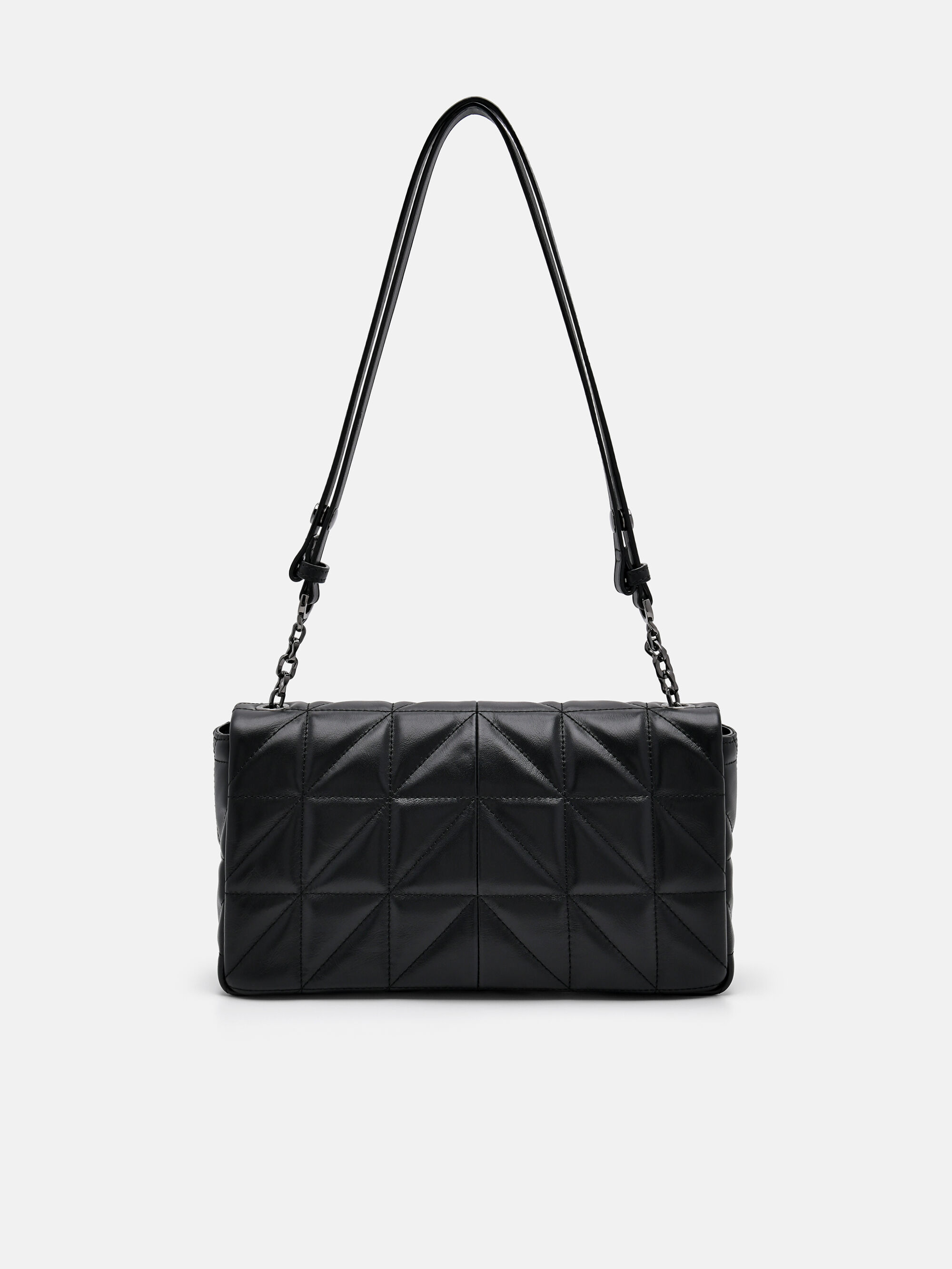 PEDRO Studio Leather Shoulder Bag in Pixel, Black, hi-res