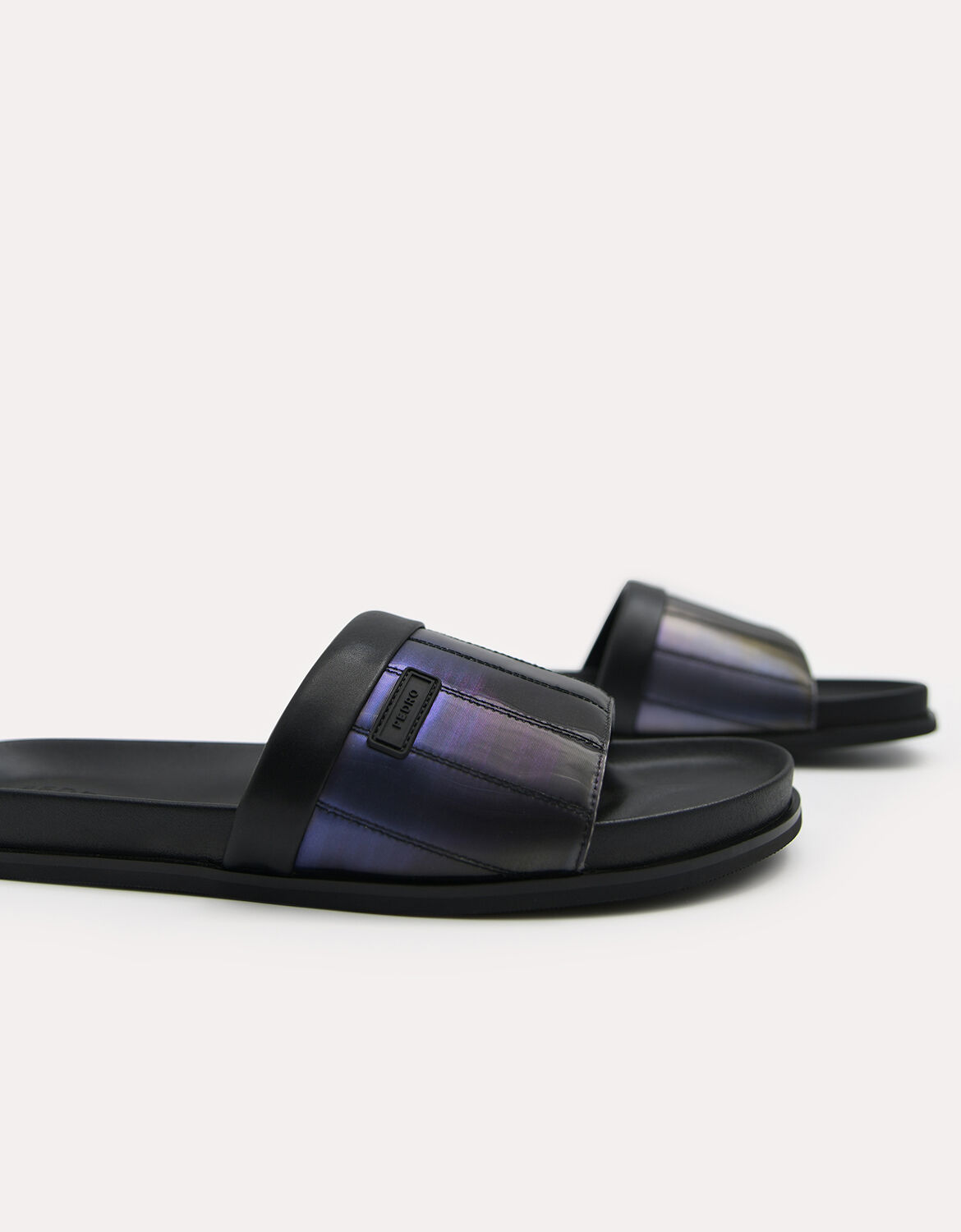 Iridescent Padded Slides, Multi, hi-res