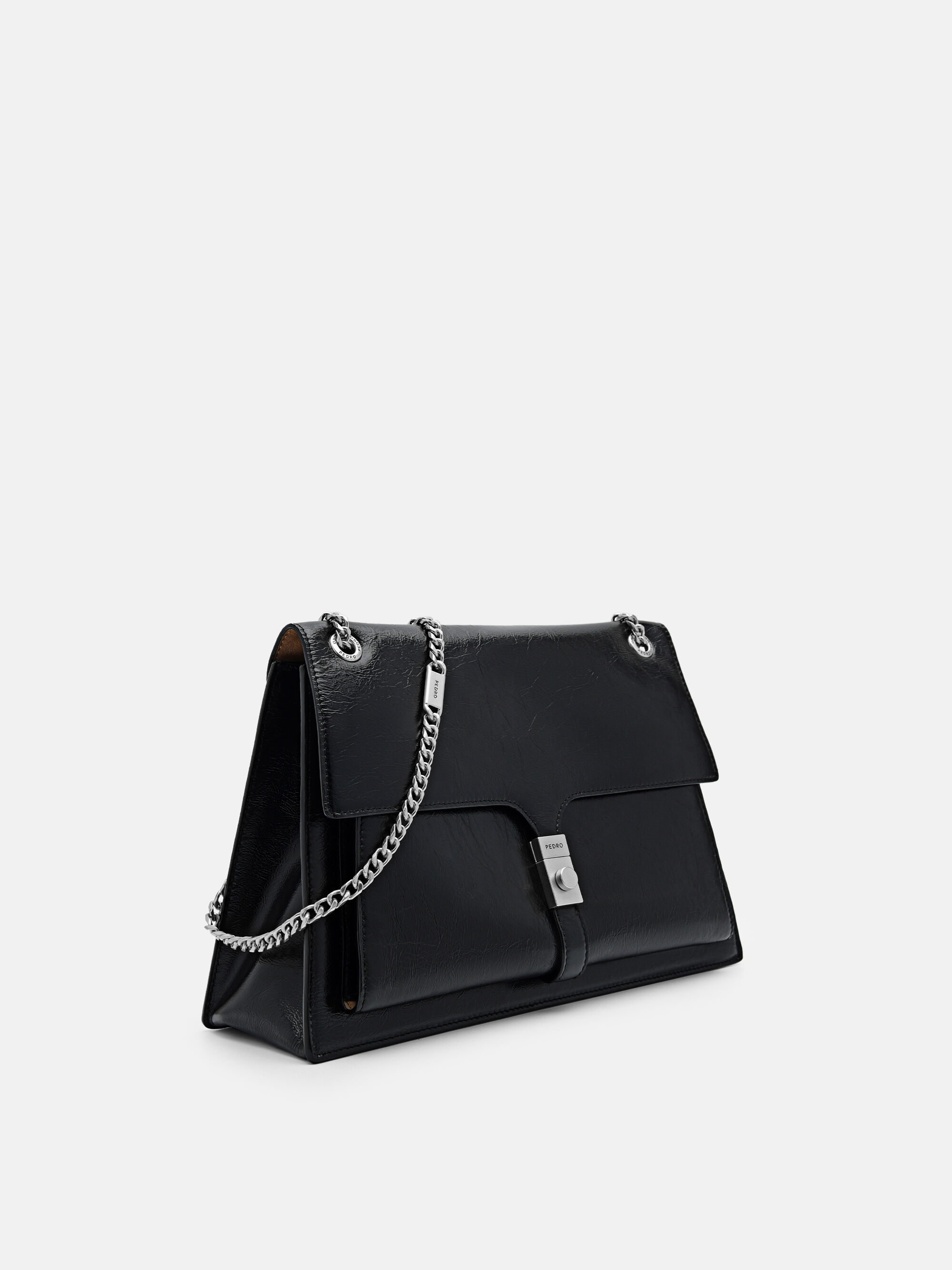 PEDRO Studio Farida Leather Shoulder Bag, Black, hi-res