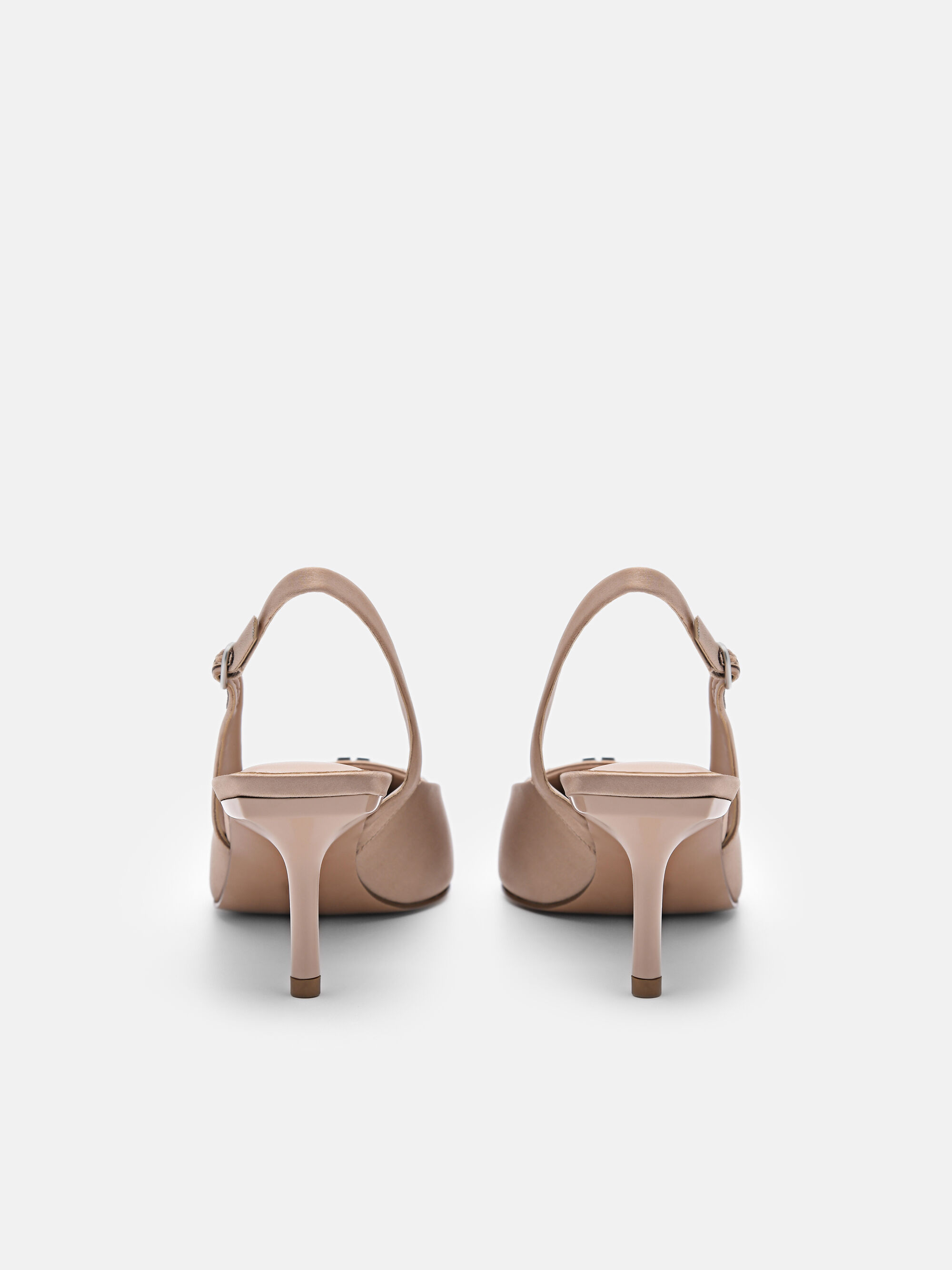 PEDRO Icon Satin Pumps, Nude, hi-res