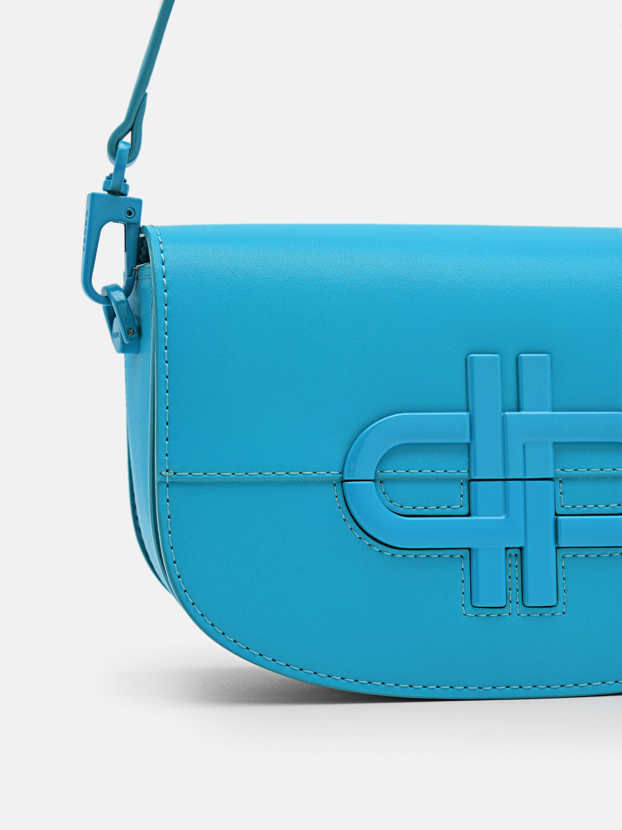 PEDRO Icon Leather Shoulder Bag, Cyan, hi-res