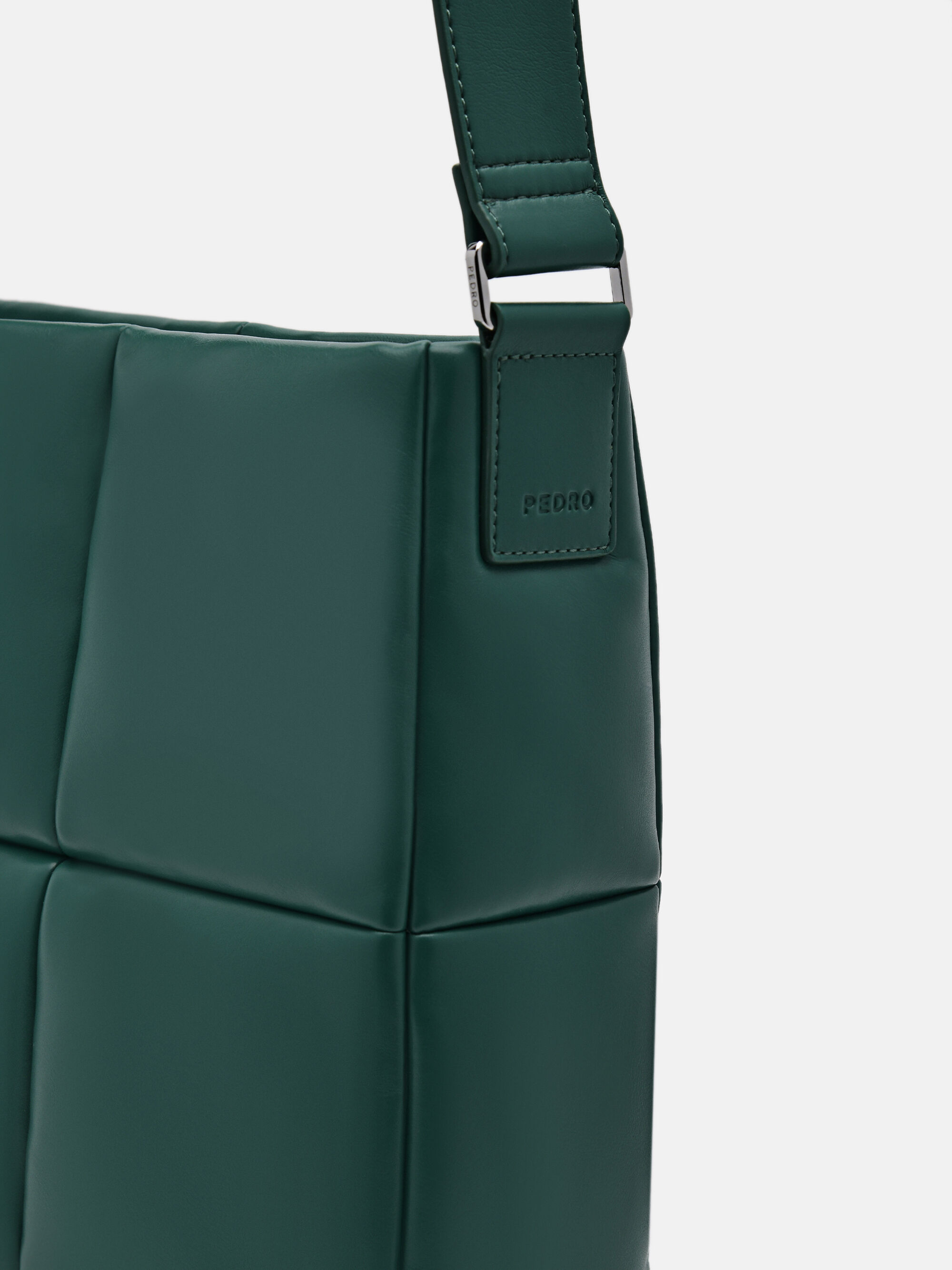 Helix Quilted Shoulder Bag, Green, hi-res