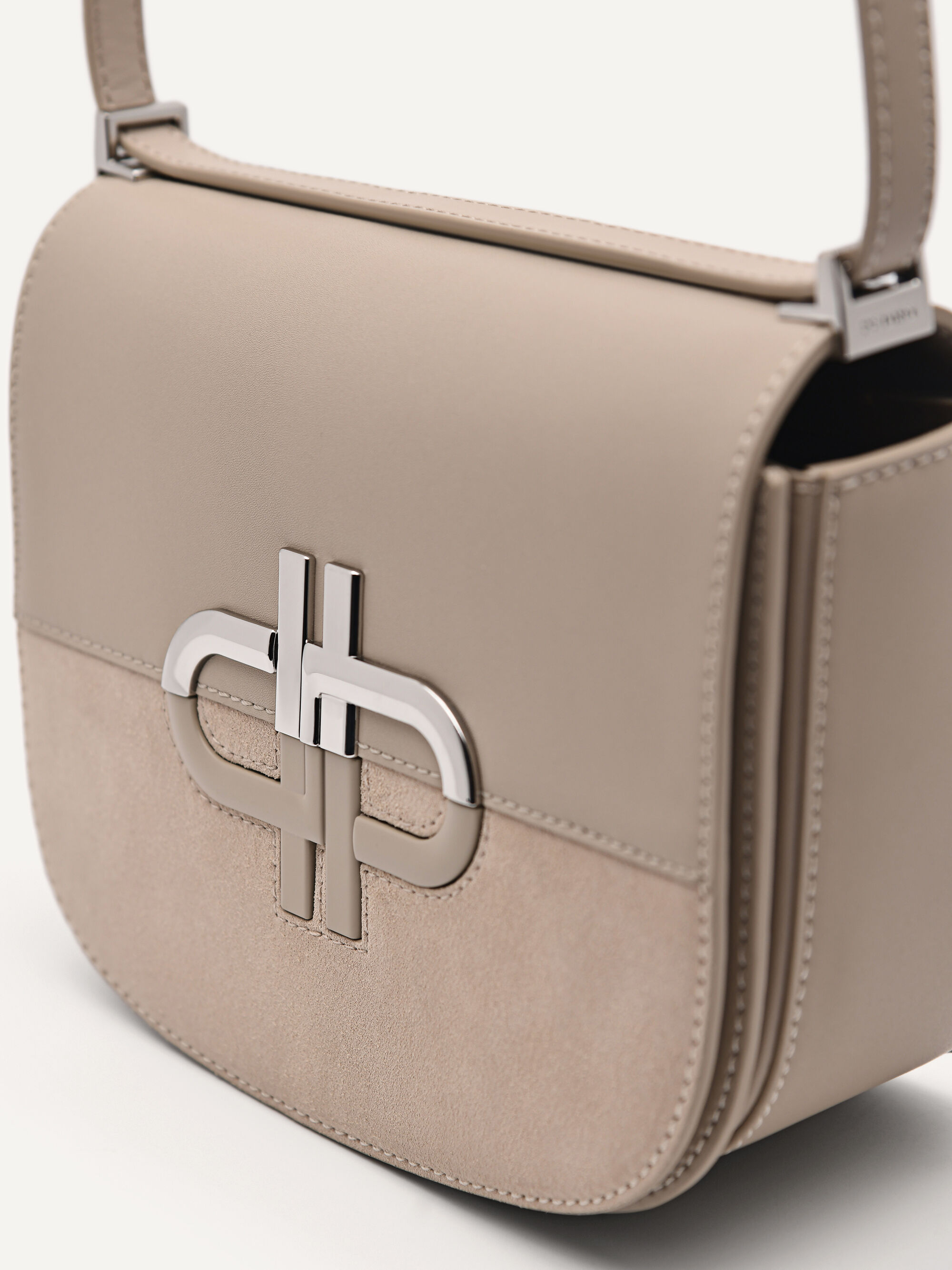 PEDRO Icon Leather Shoulder Bag, Taupe, hi-res