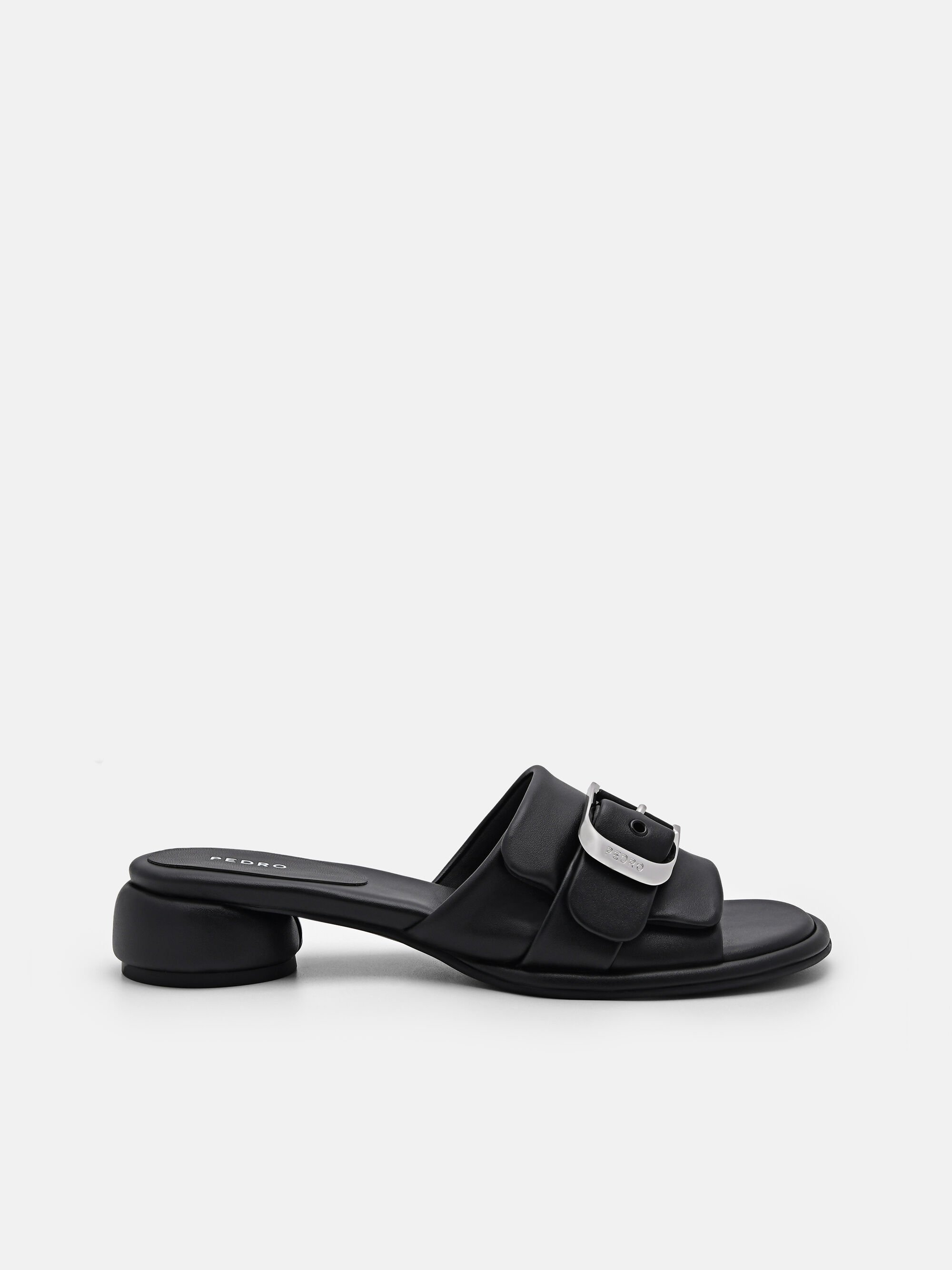 Helix Heel Sandals, Black, hi-res