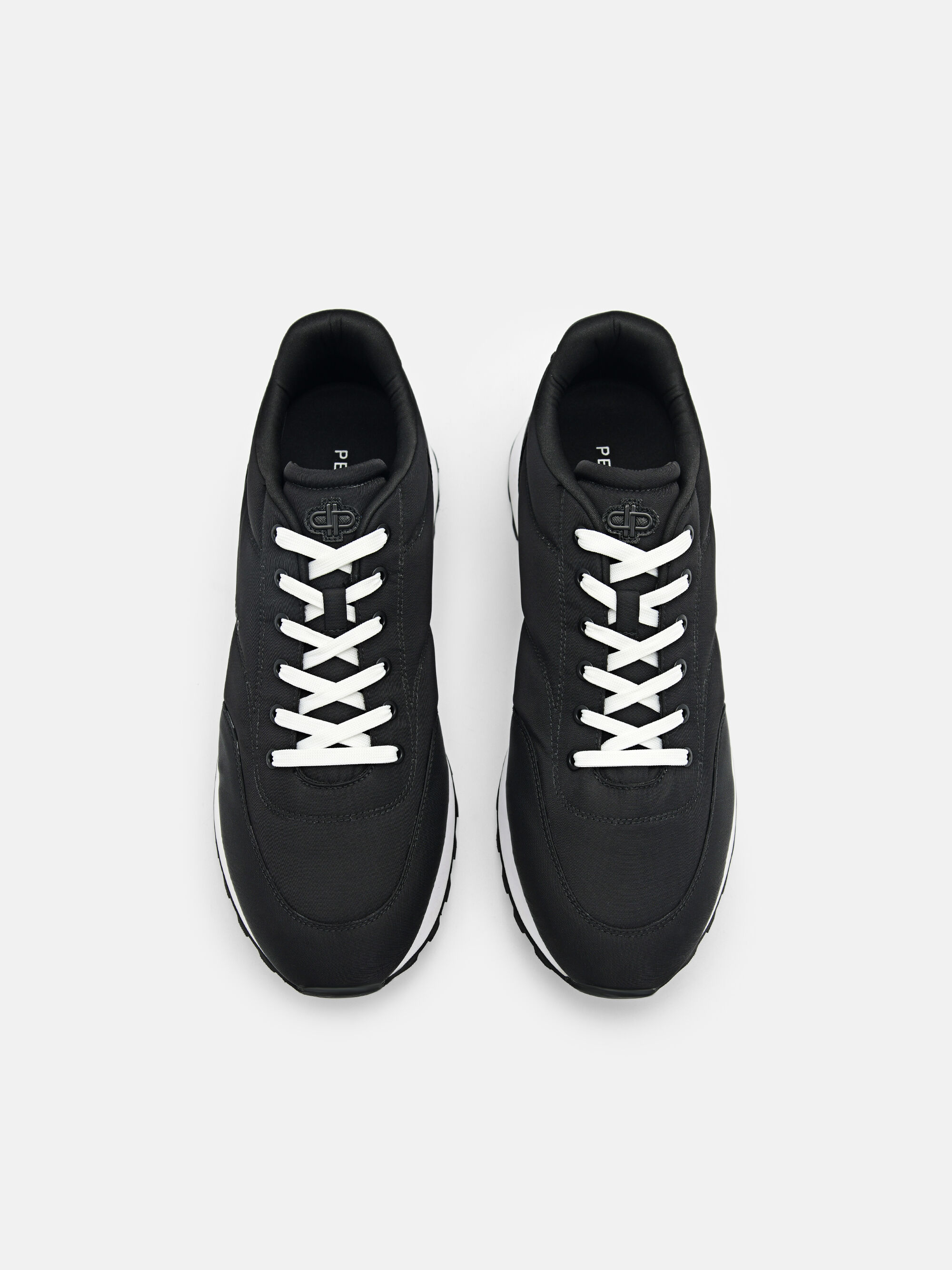 Track Nylon Sneakers, Black, hi-res