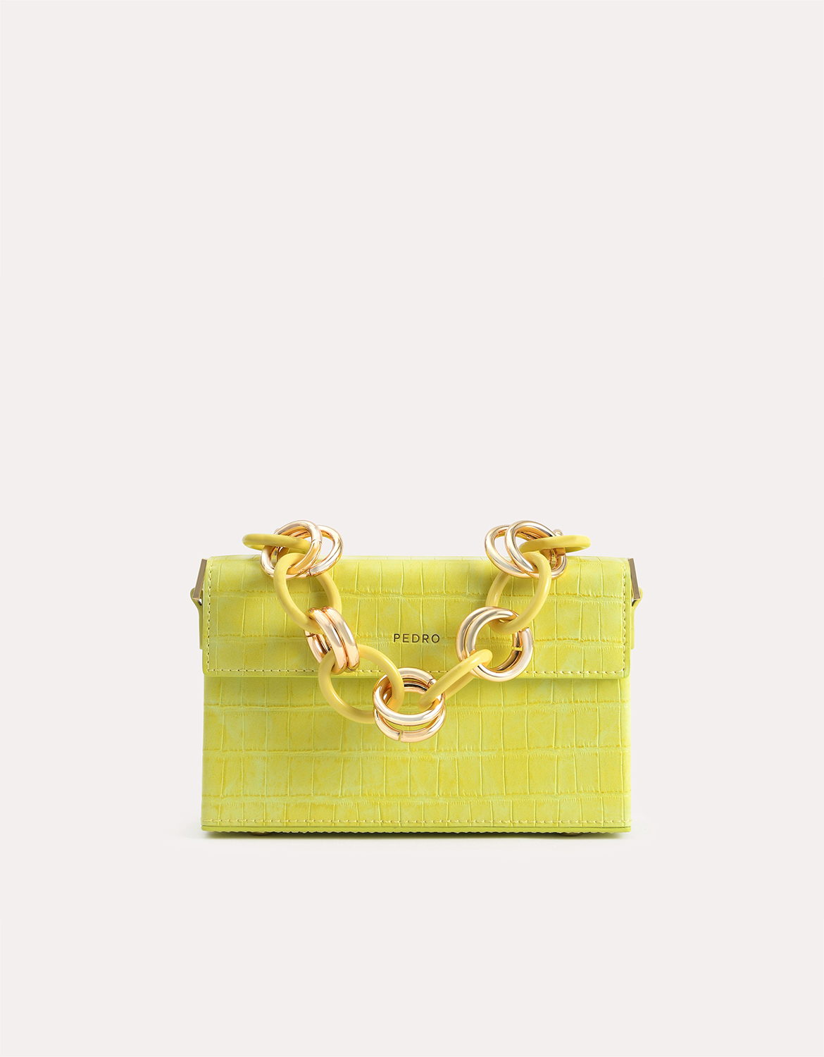 pedro croc effect shoulder bag