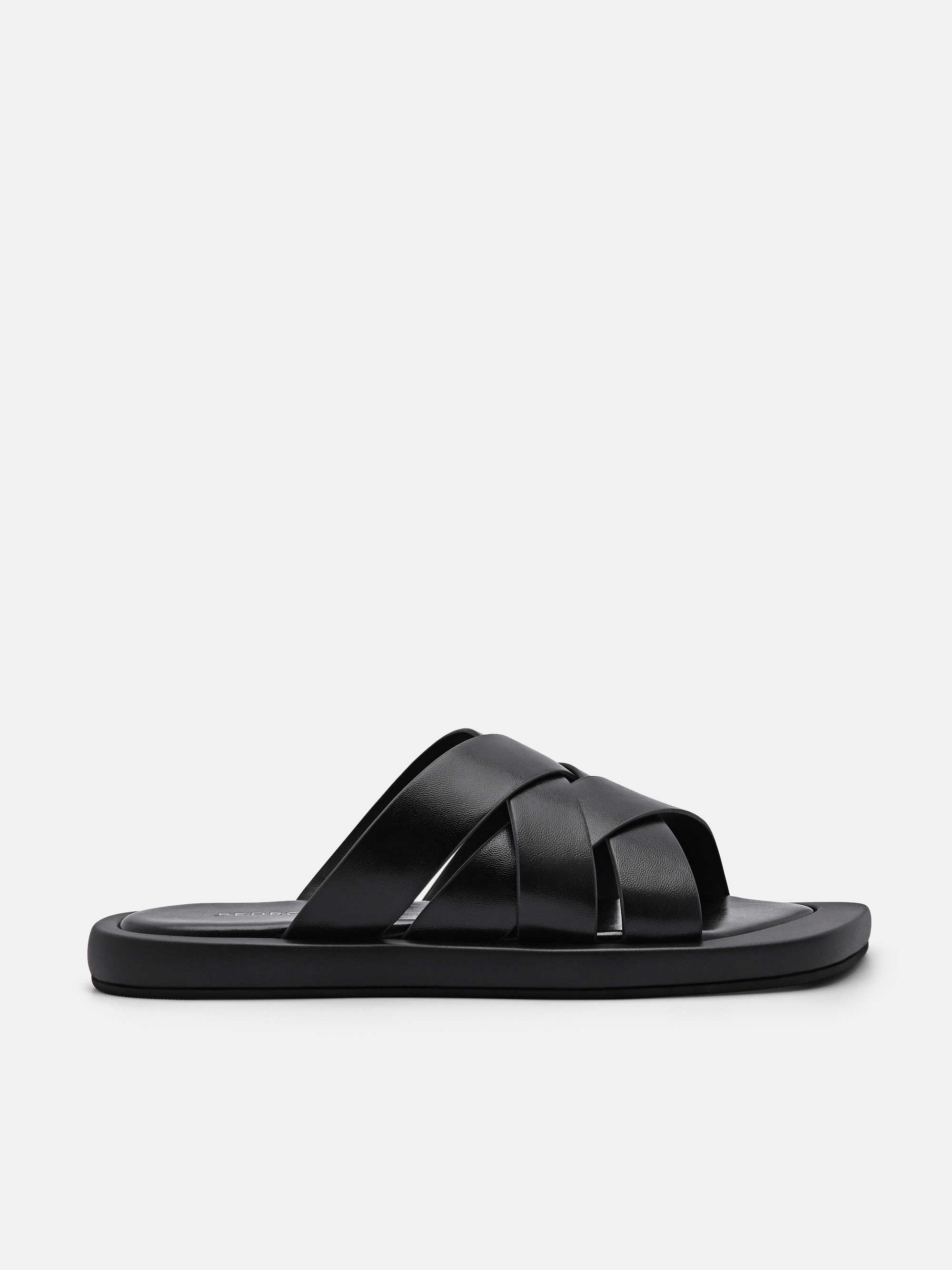 Black Izzie Flat Sandals - PEDRO SG