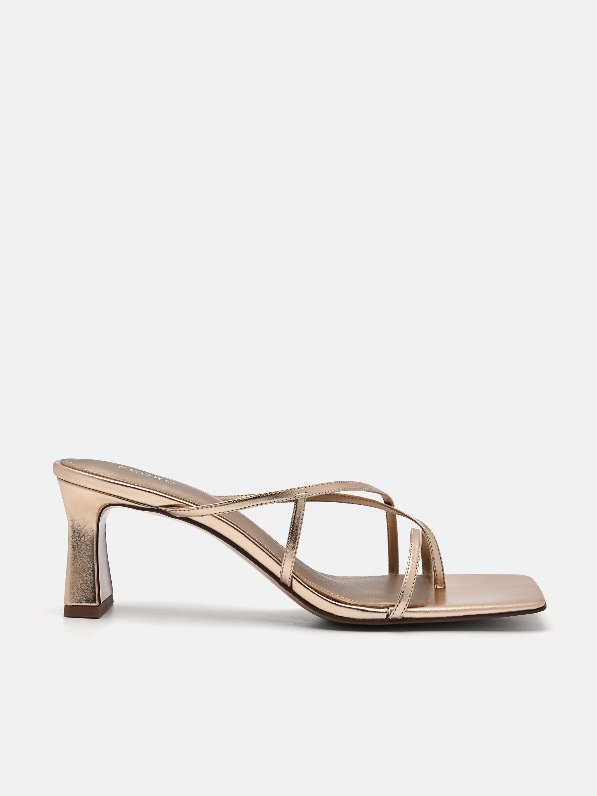 NATSU MID HEEL SANDALS SOFT GOLD LEATHER - Jo Mercer