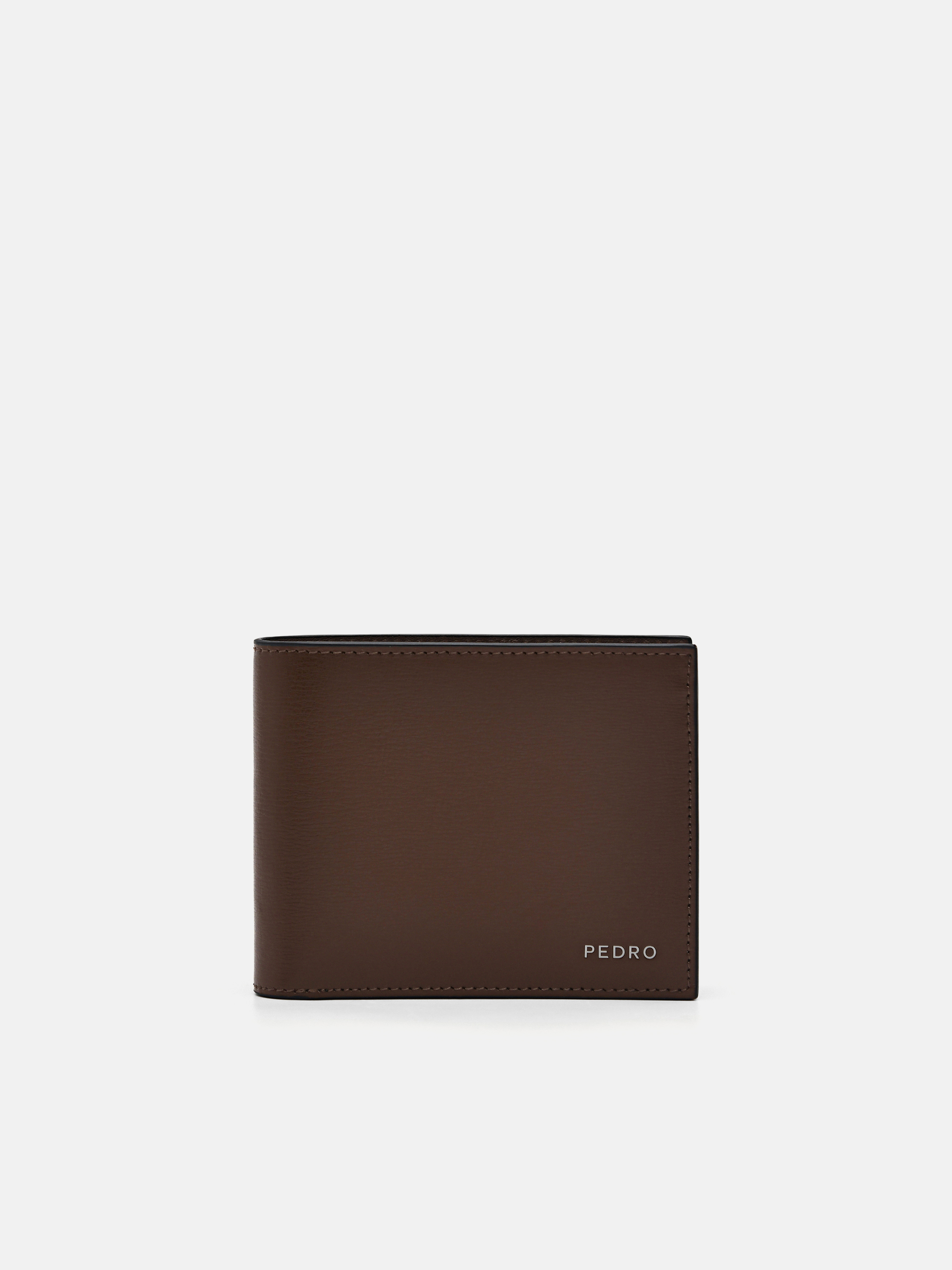 Brown Leather Bi-Fold Coin Wallet - PEDRO SG