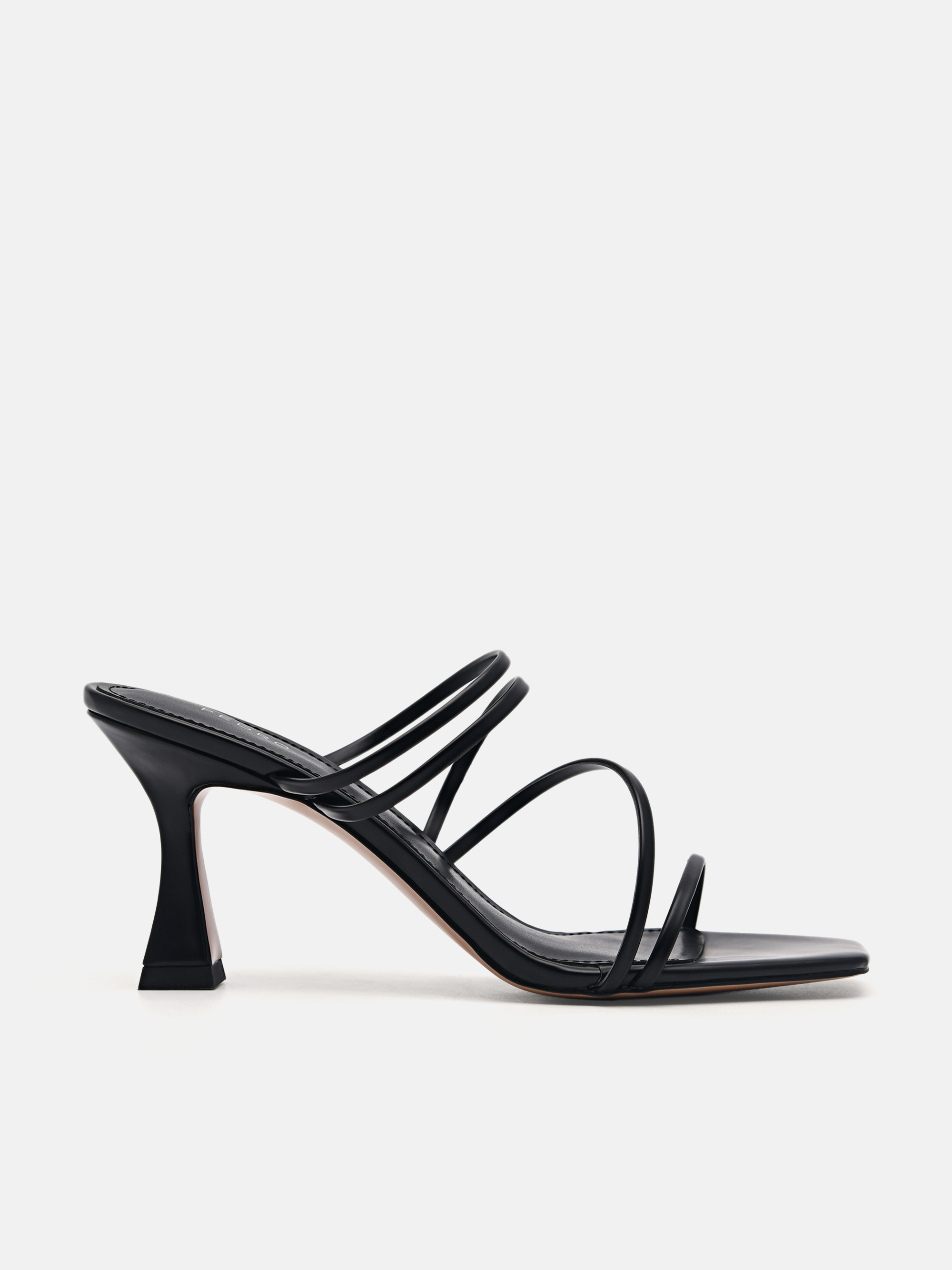 Black strappy high heel sandals hotsell