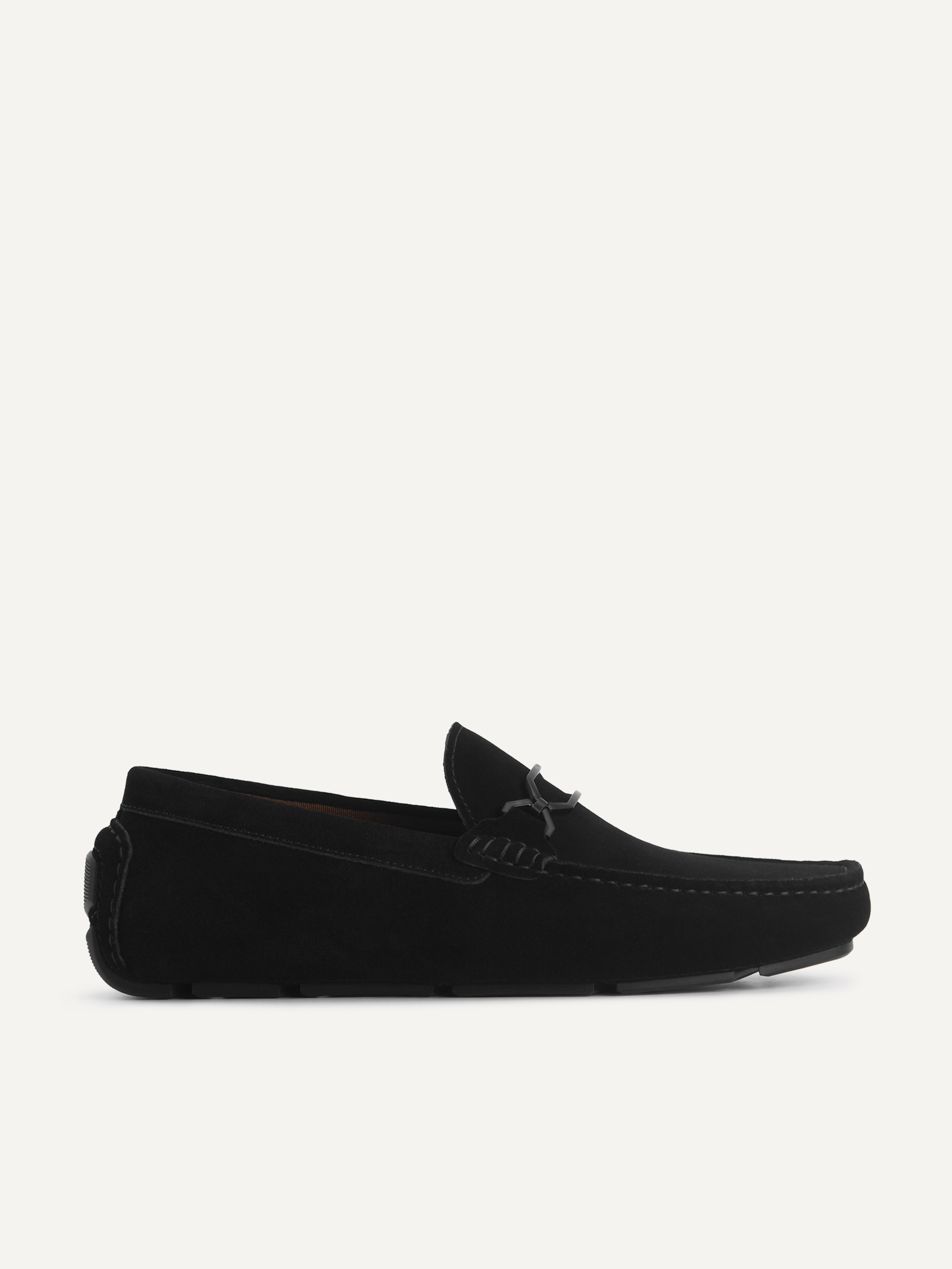 black suede moccasins men's