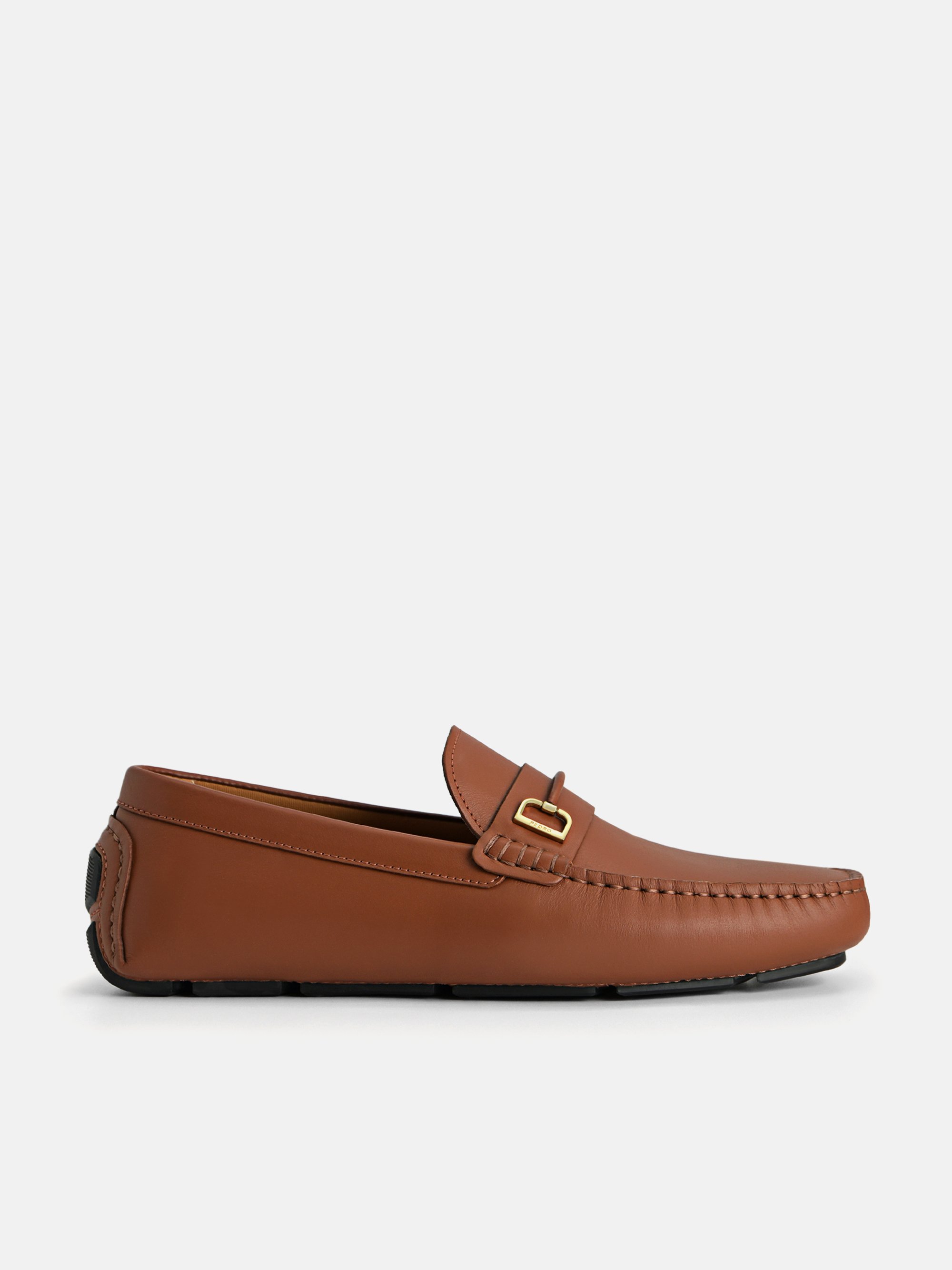 Cognac Leather Moccasins with Metal Bit PEDRO US