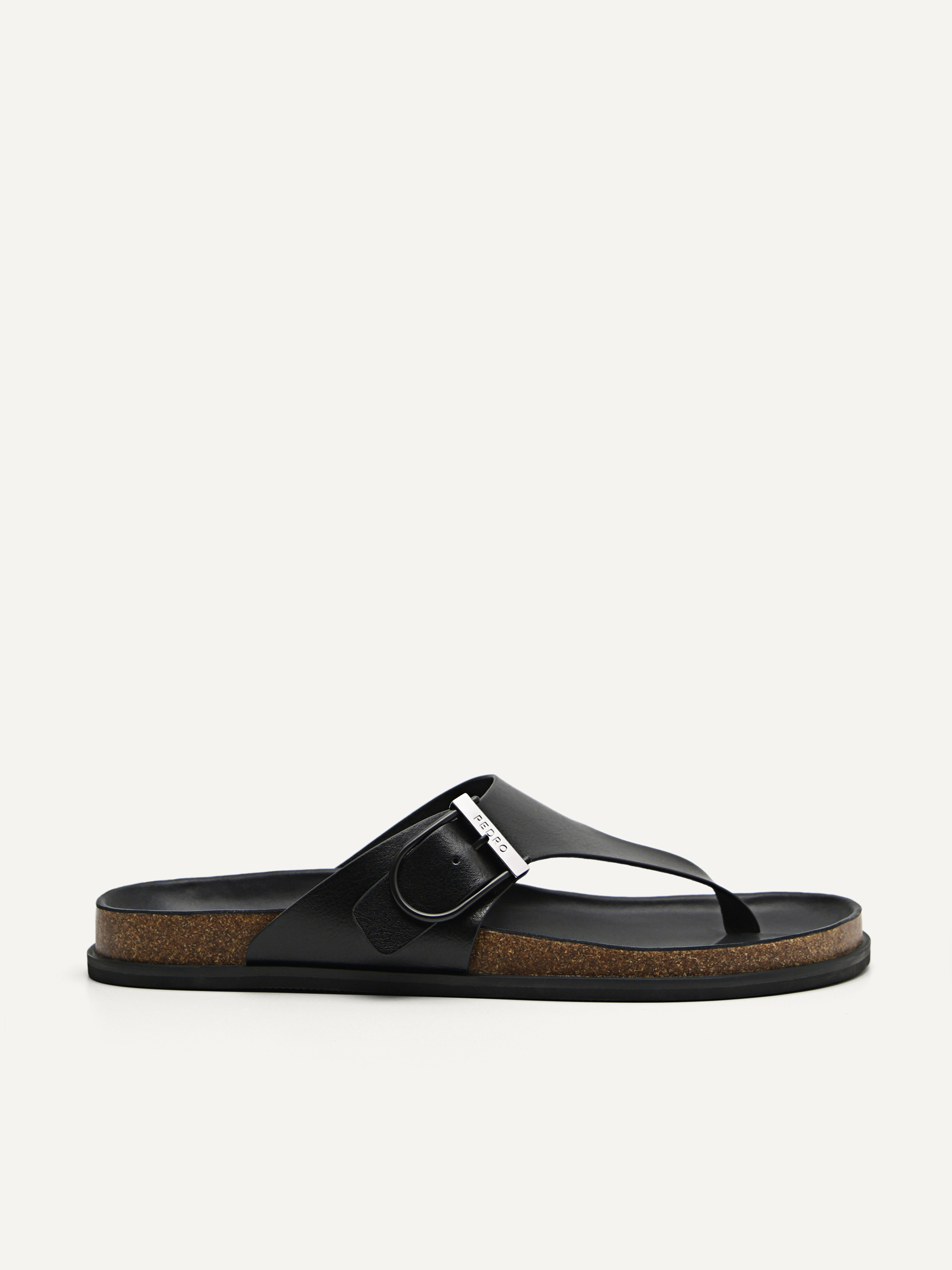 Black Thong Sandals - PEDRO CA