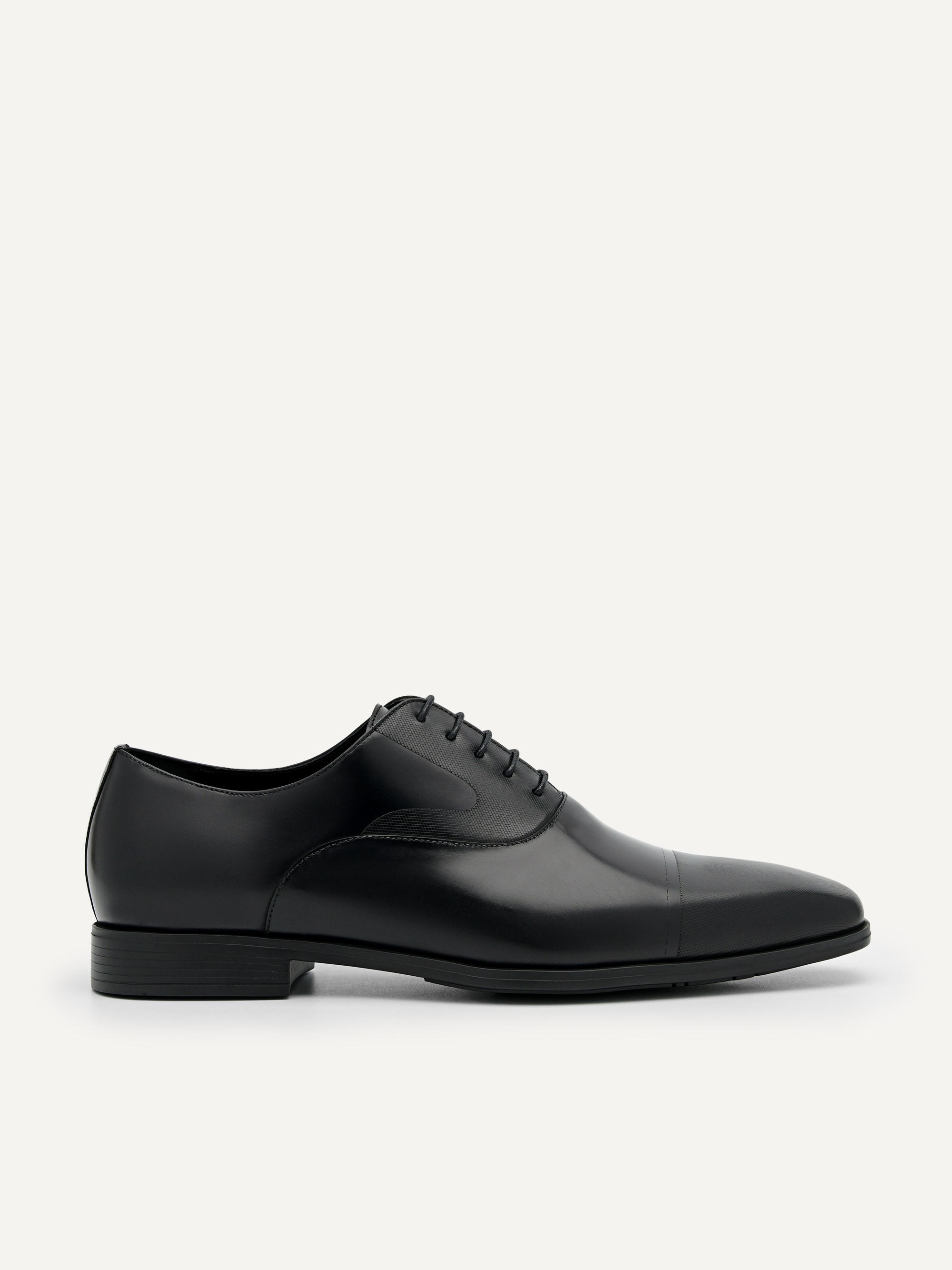 Black Altitude Lightweight Leather Oxford Shoes - PEDRO SG