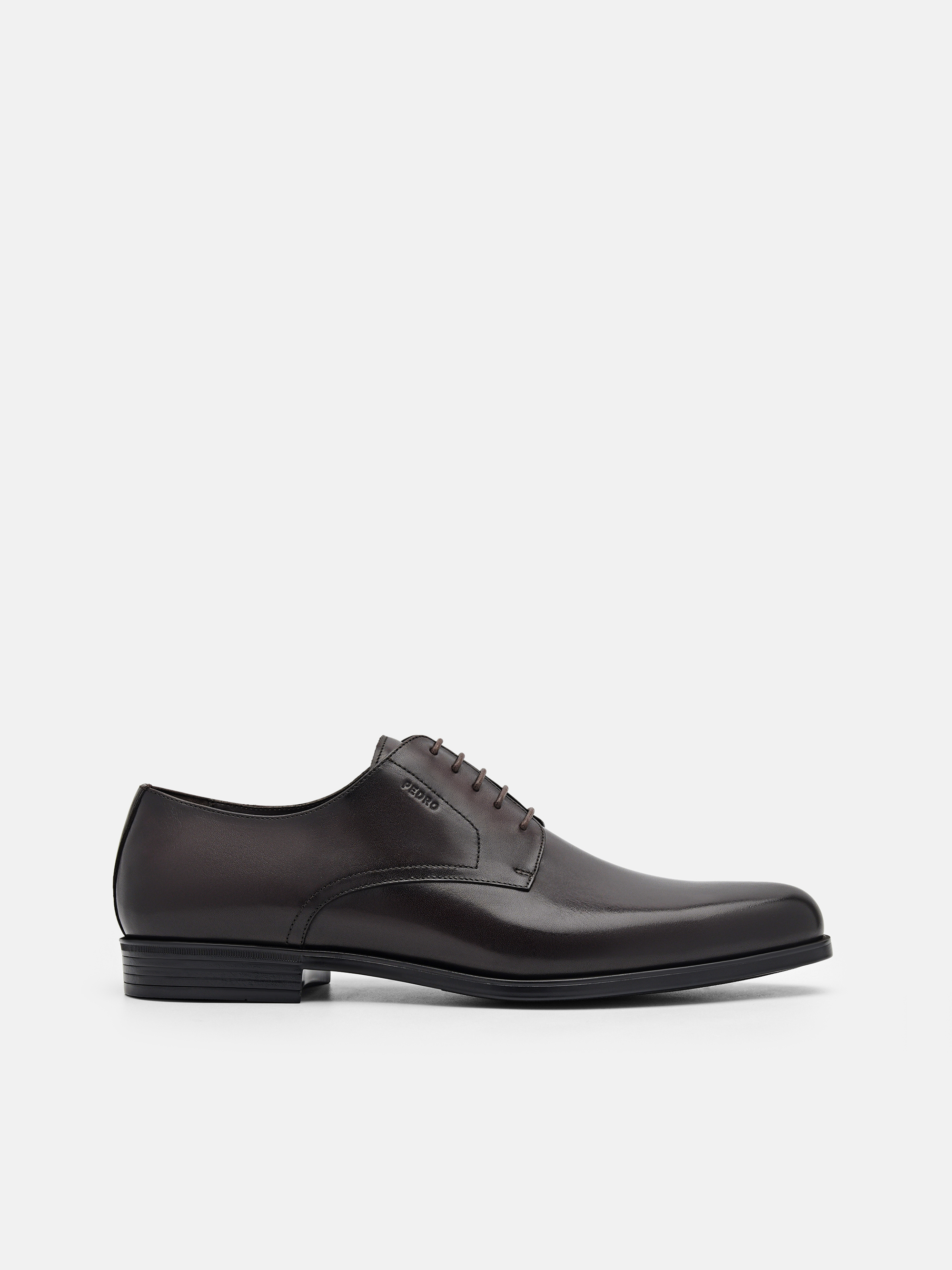 Dark Brown Leather Derby Shoes - PEDRO TW