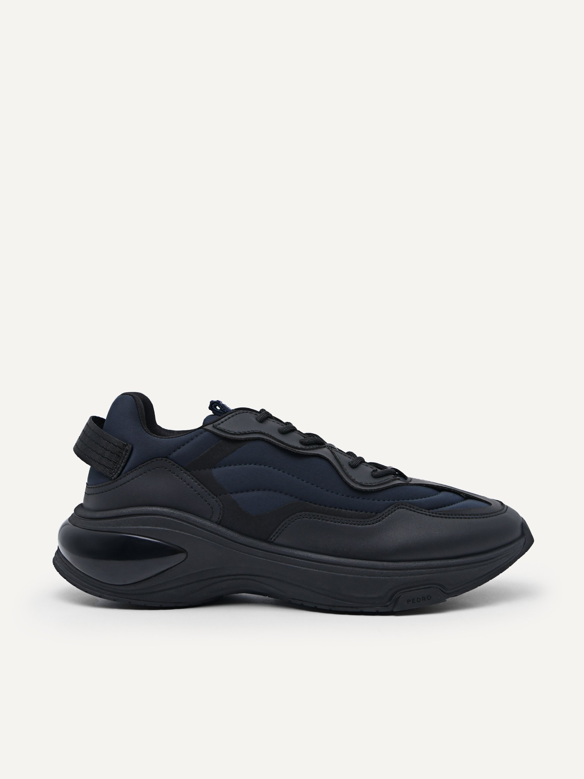 Black Monochrome Chunky Sneakers | PEDRO UK