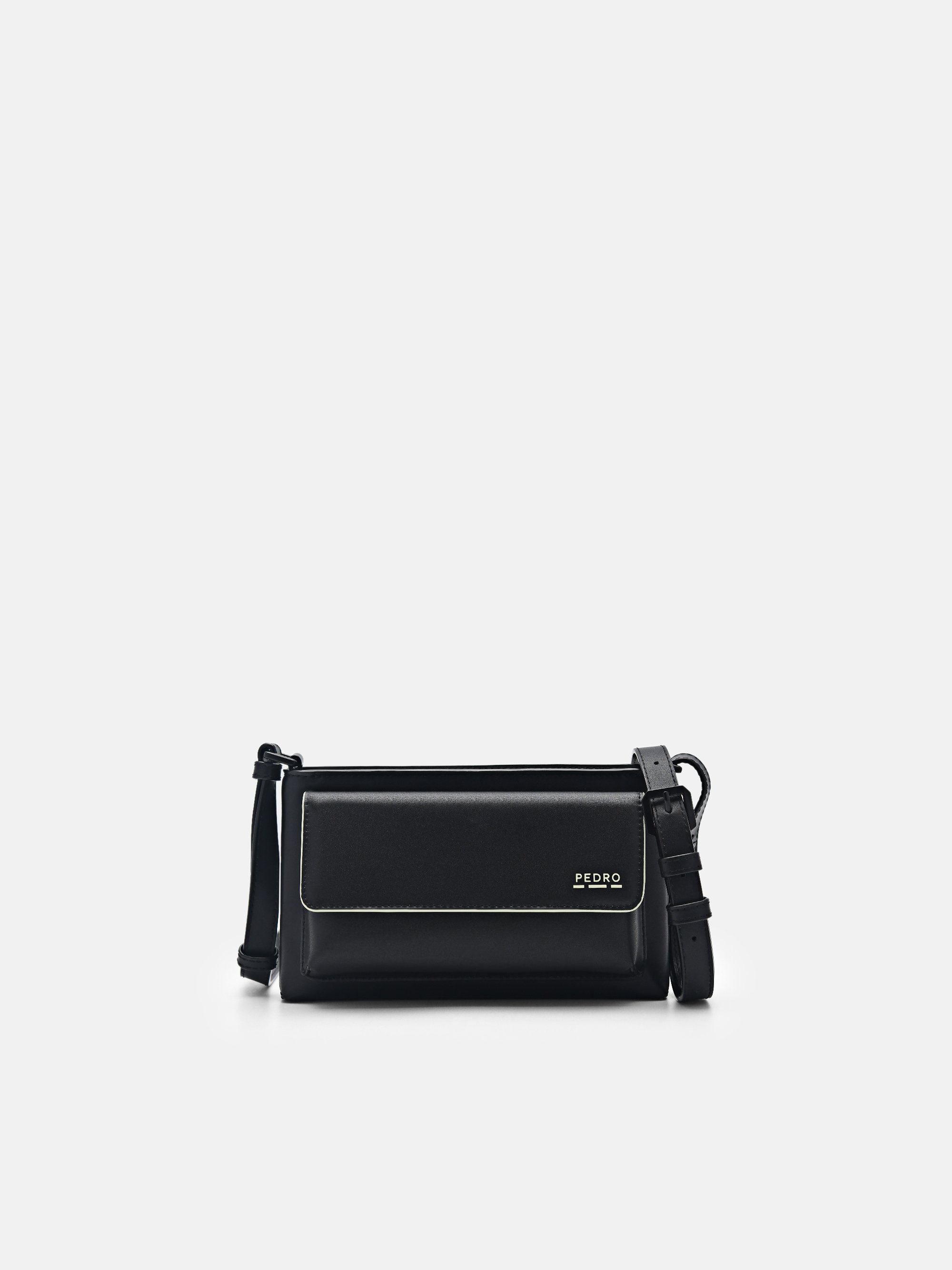 Black rePEDRO Recycled Leather Mini Sling Bag - PEDRO SG