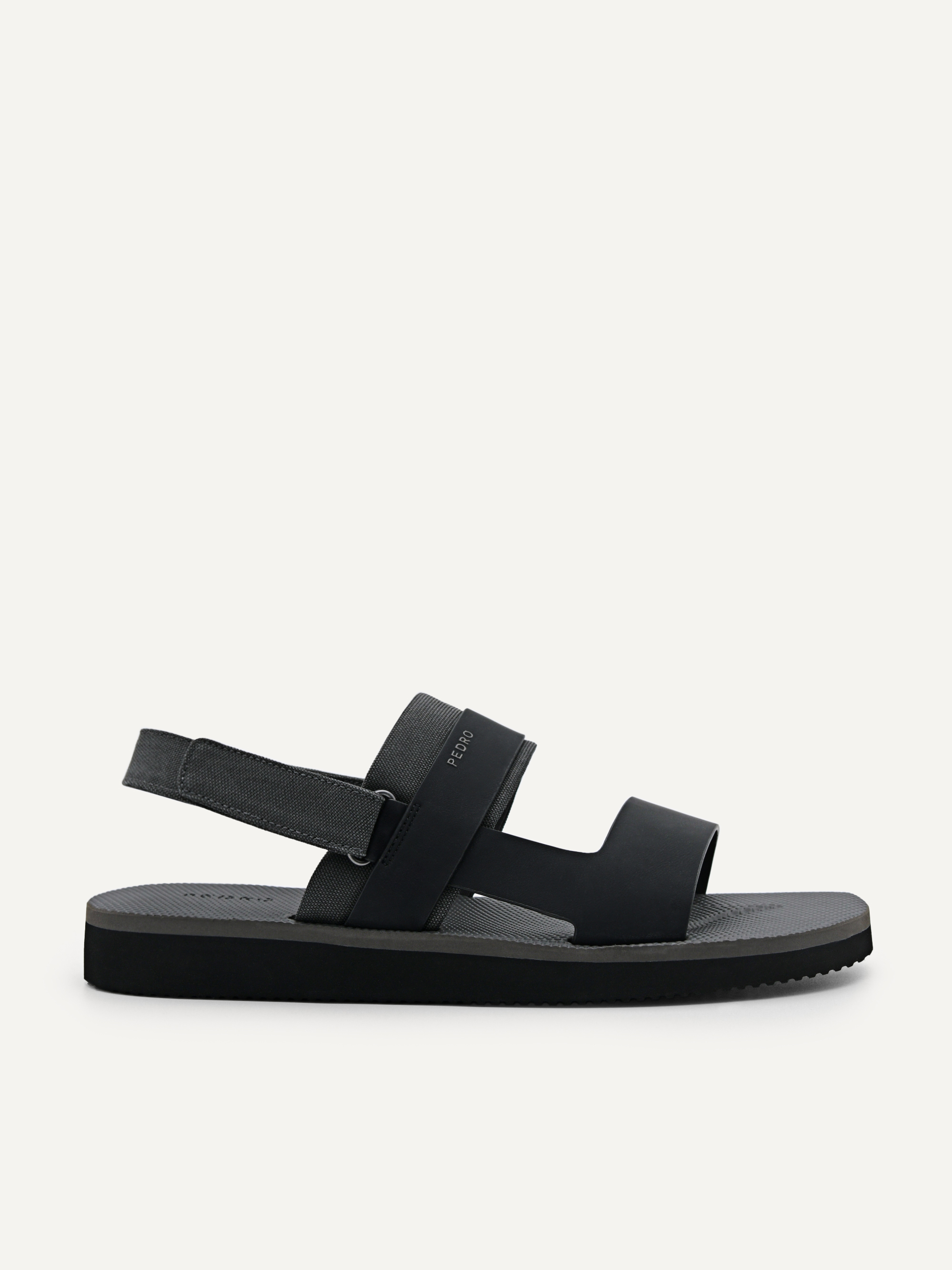 Black sandals deals with backstrap